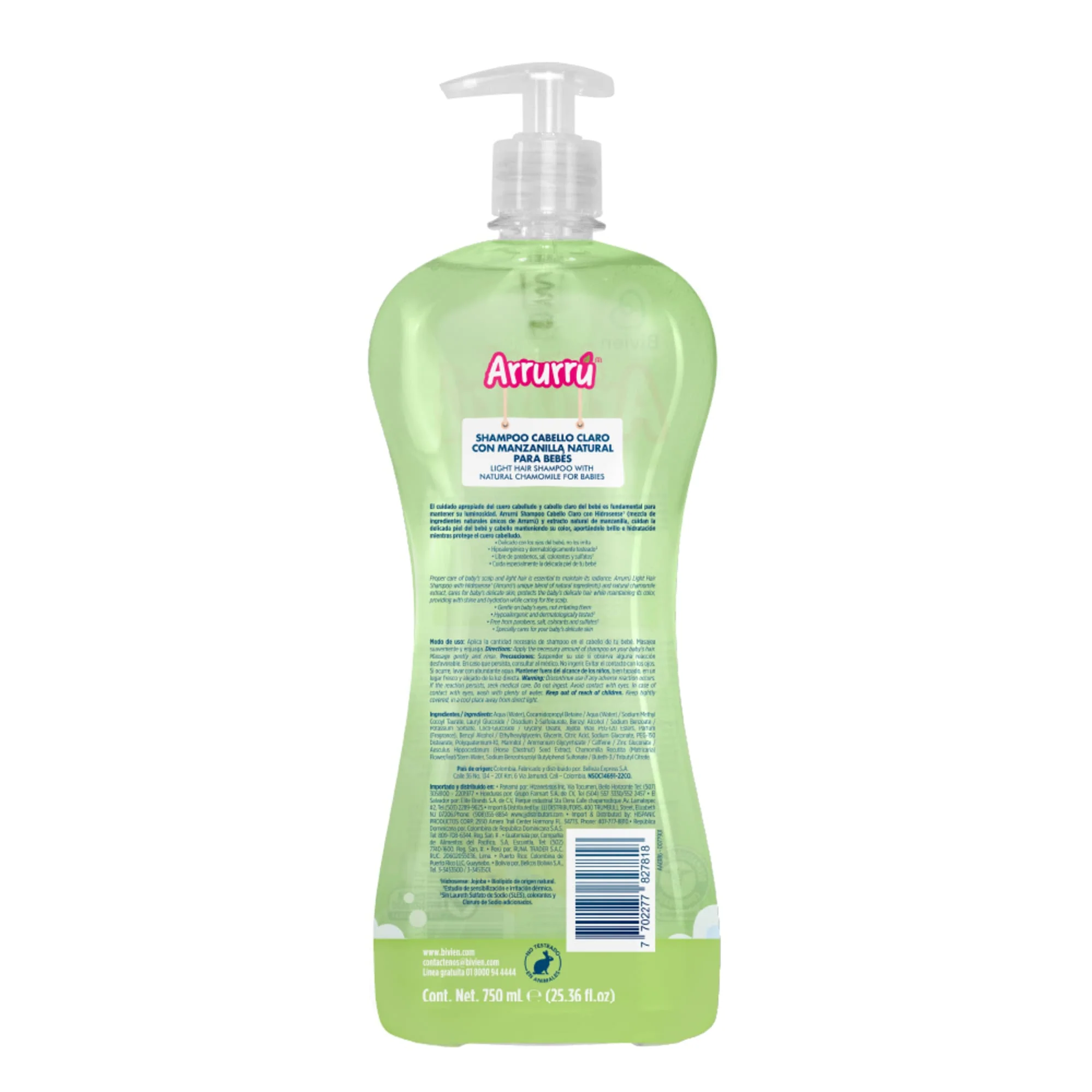 Shampoo Arrurrú Cabello Claro X 750 Ml - Image 3