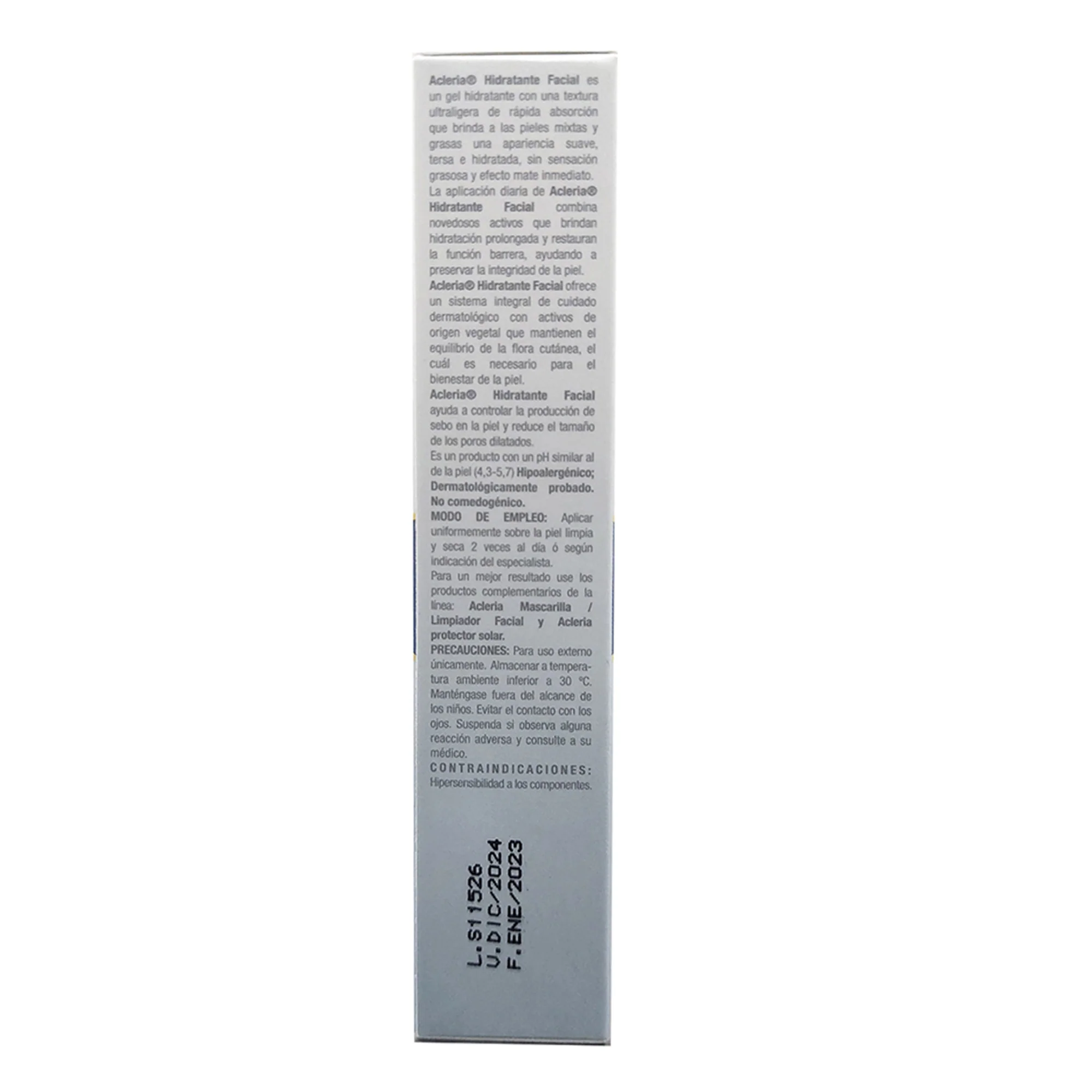 Acleria Hidratante Facial Gel Efecto Mate X 50G - Image 5