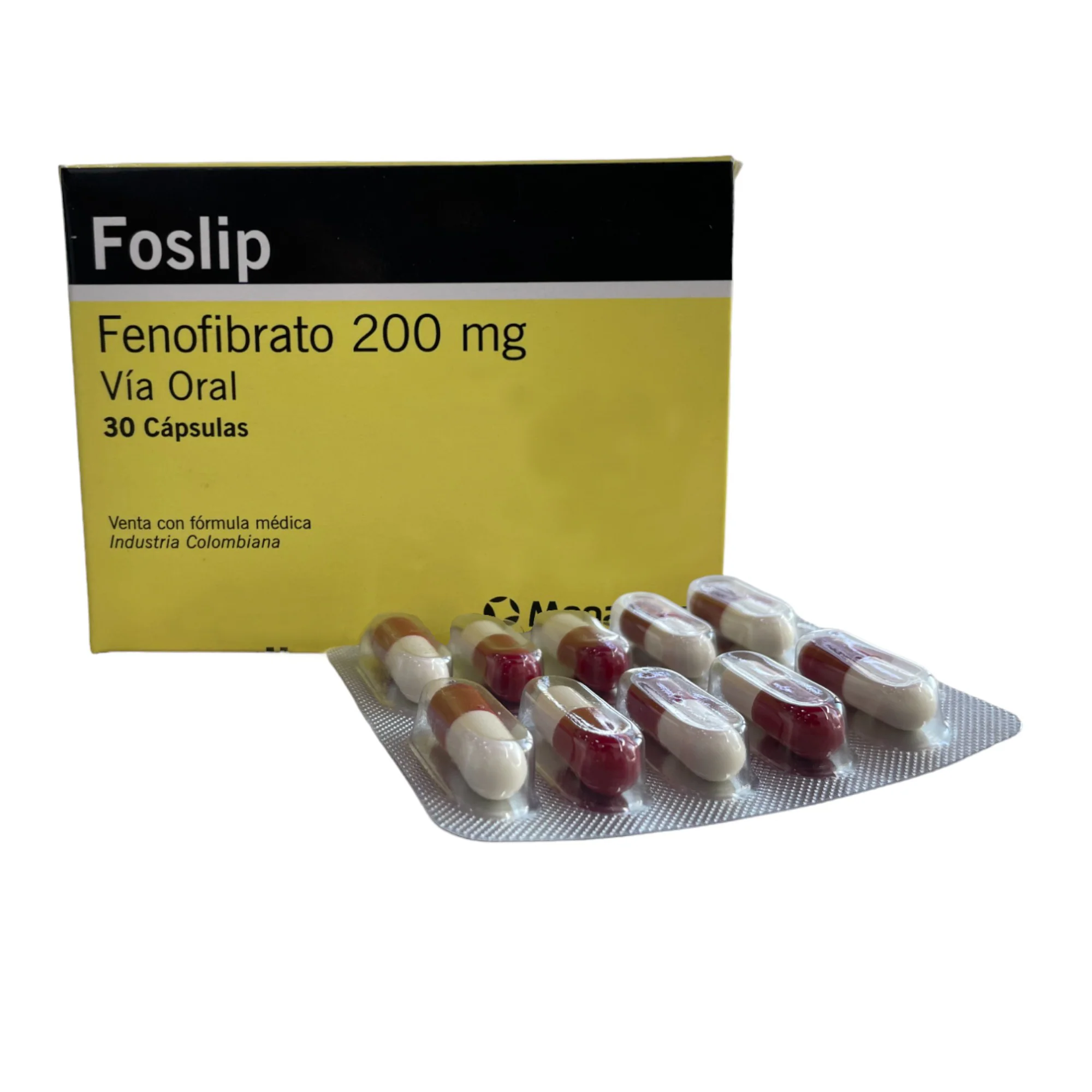 Foslip Fenofibrato 200 Mg X Cápsula