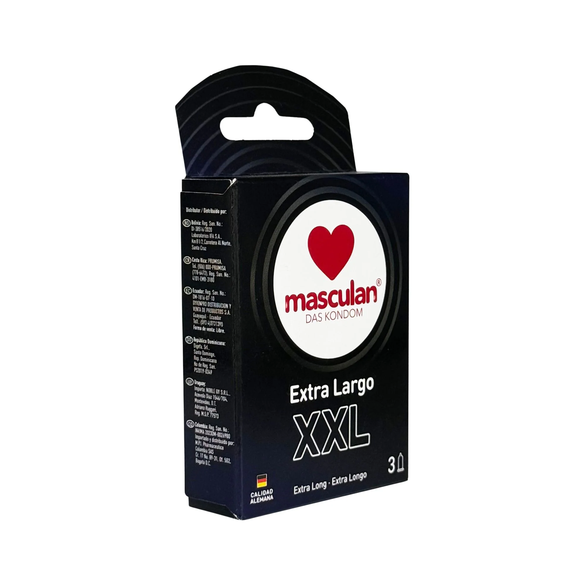 Preservativo Masculan Tipo 5 Xxl Black 3 Unidades X Caja