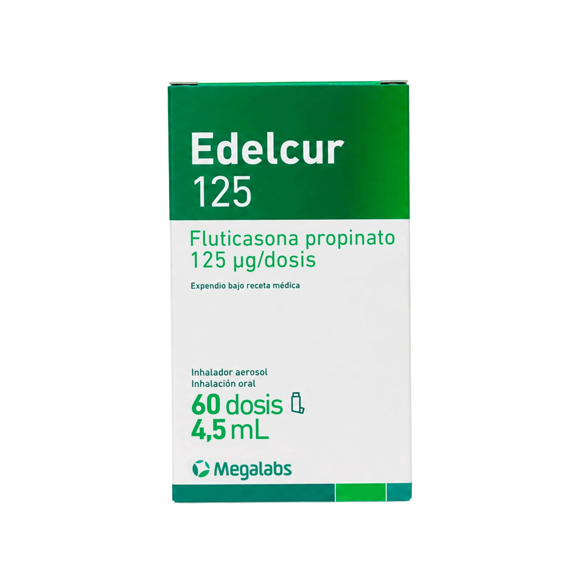 Edelcur 125Mcg Fluticasona Propionato Inhalación Bucal X 60 Dosis - Image 2