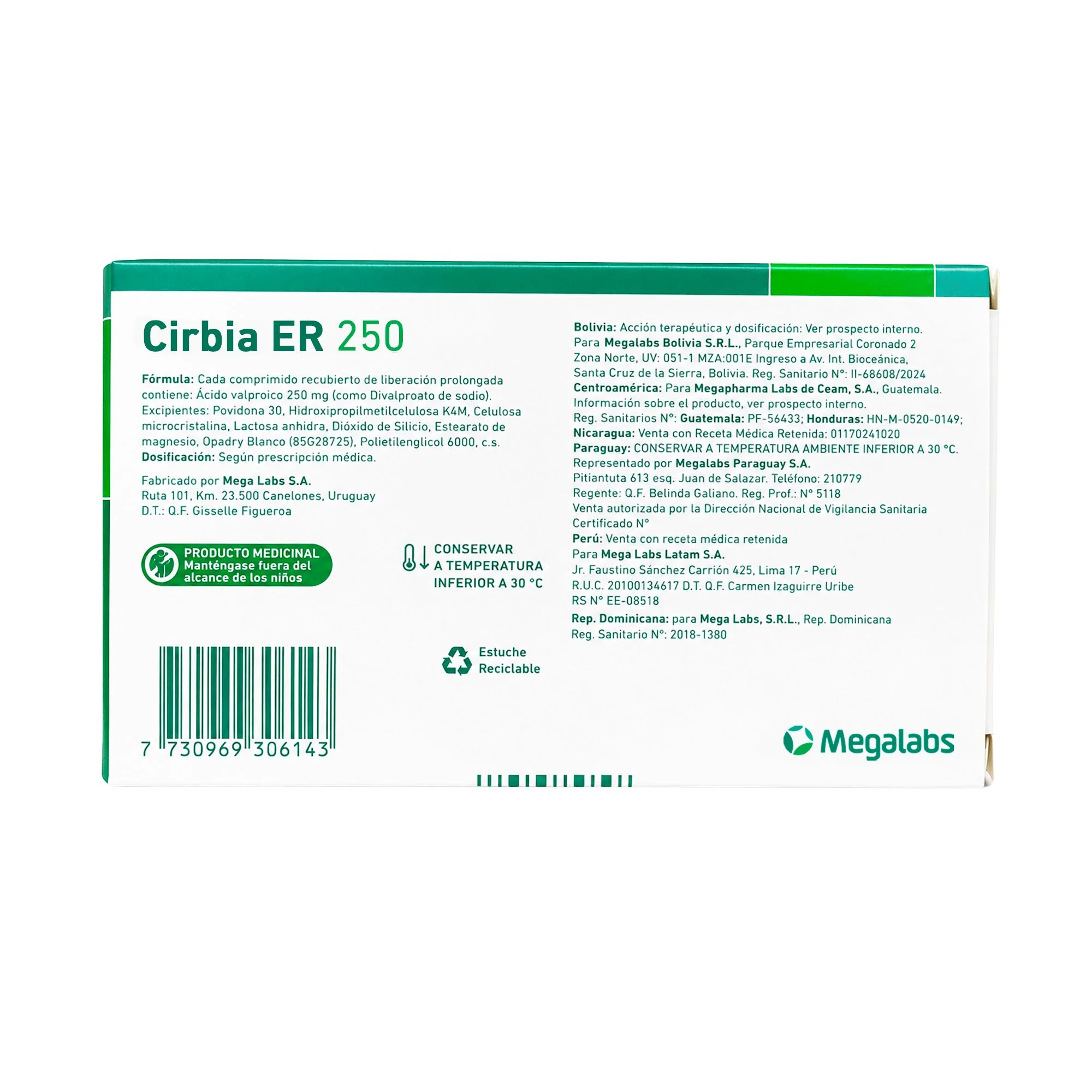 Cirbia Er Acido Valproico 250Mg X Comprimido - Image 2