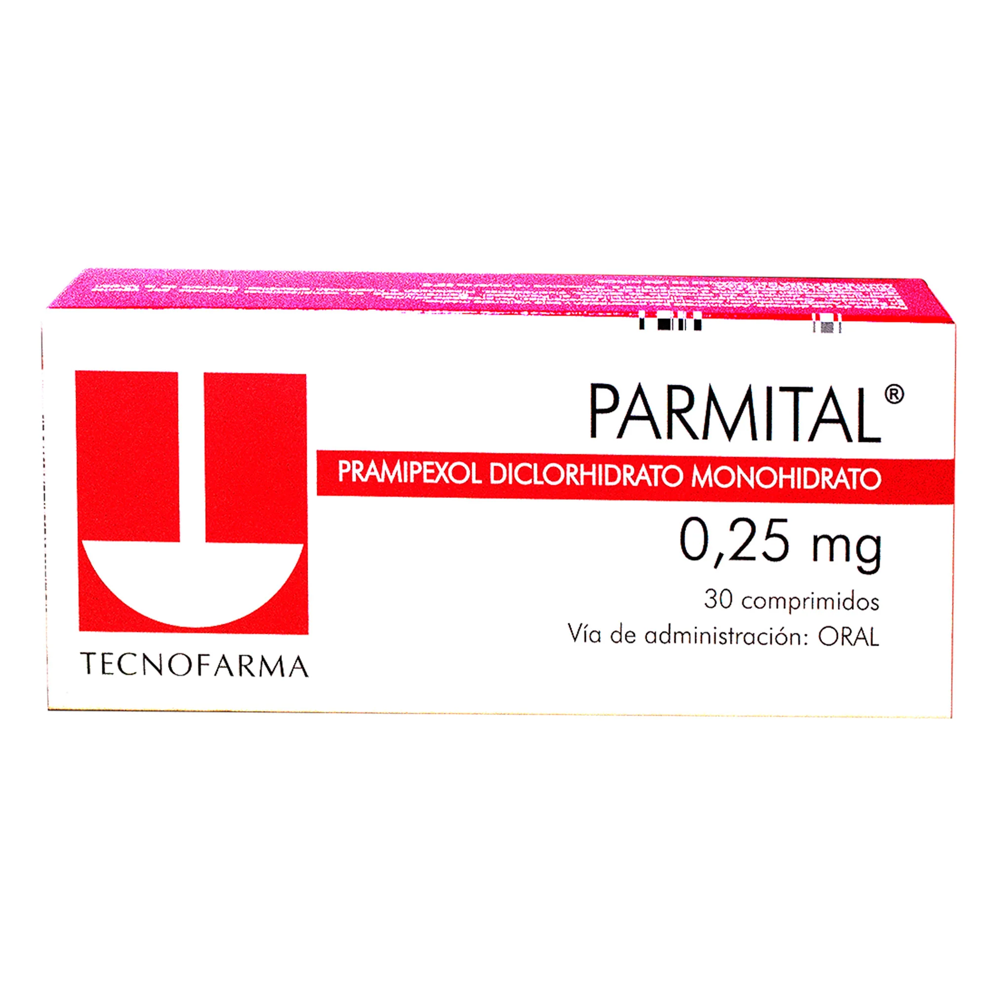Parmital 0.25Mg Pramipexol Diclorhidrato X Tableta