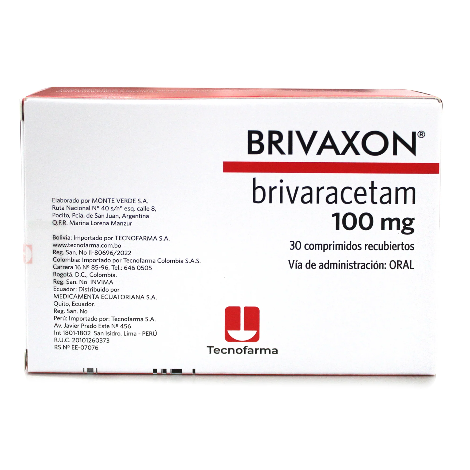 Brivaxon 100Mg Brivaracetam X Comprimido - Image 3
