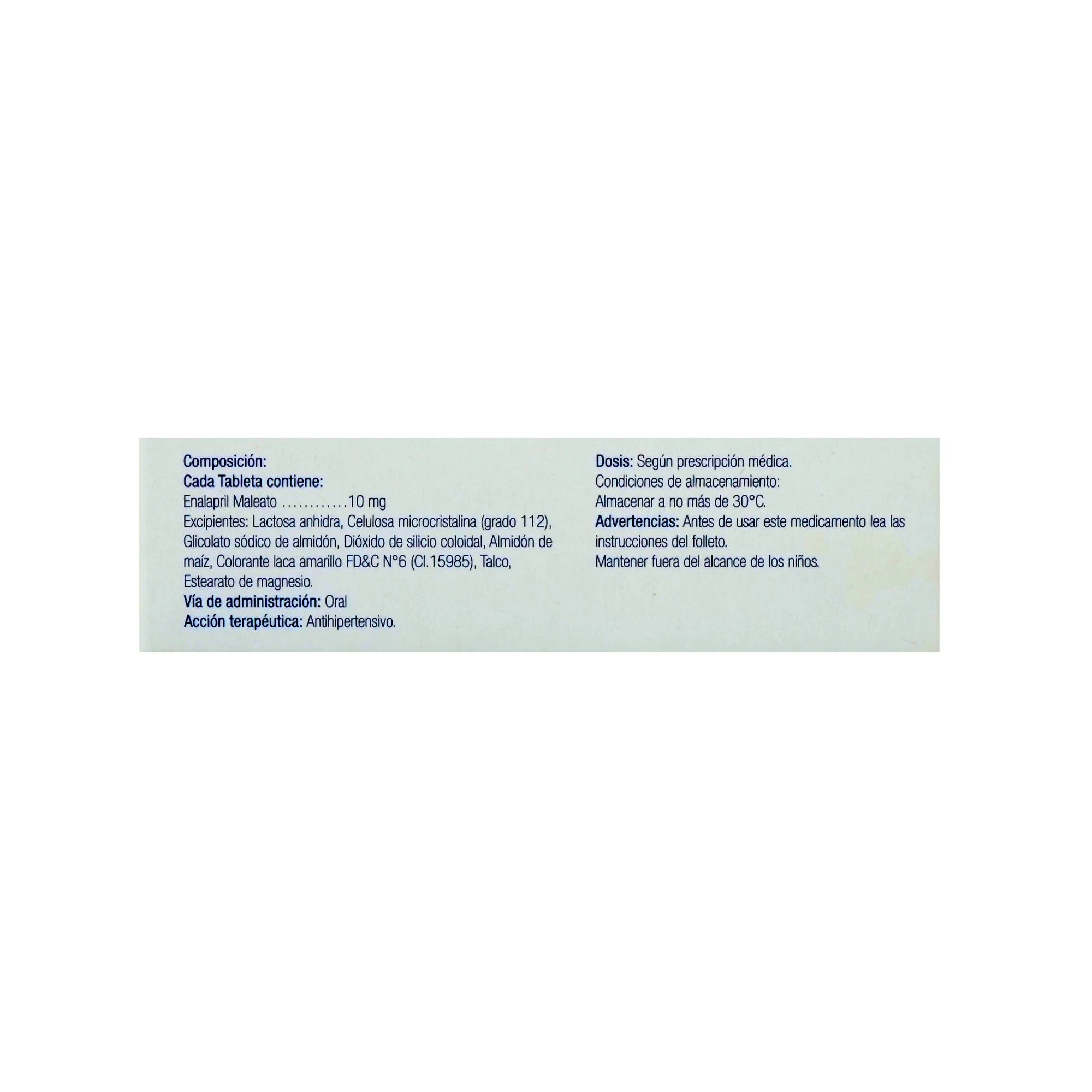 Enalapril Maleato 10Mg Amaria X Tableta - Image 3