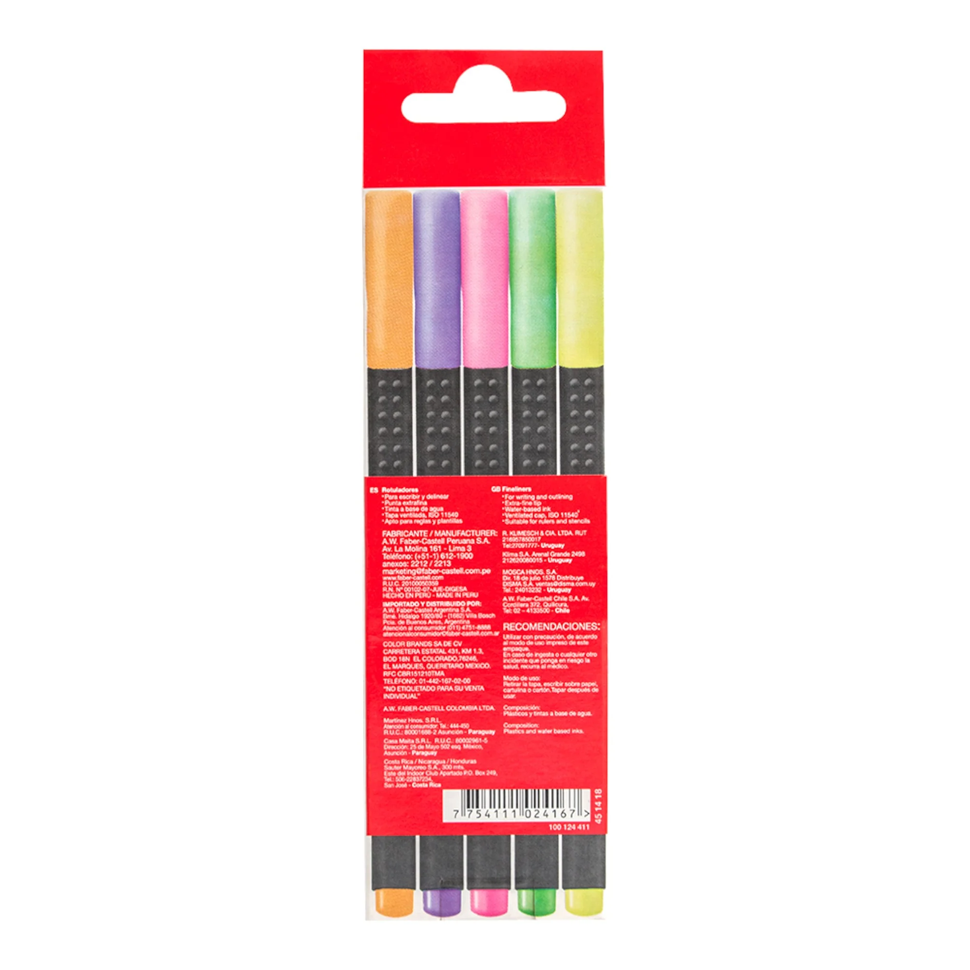 Marcador Grip Faber Castell Fine Colores Neón X 5 Unidades - Image 2