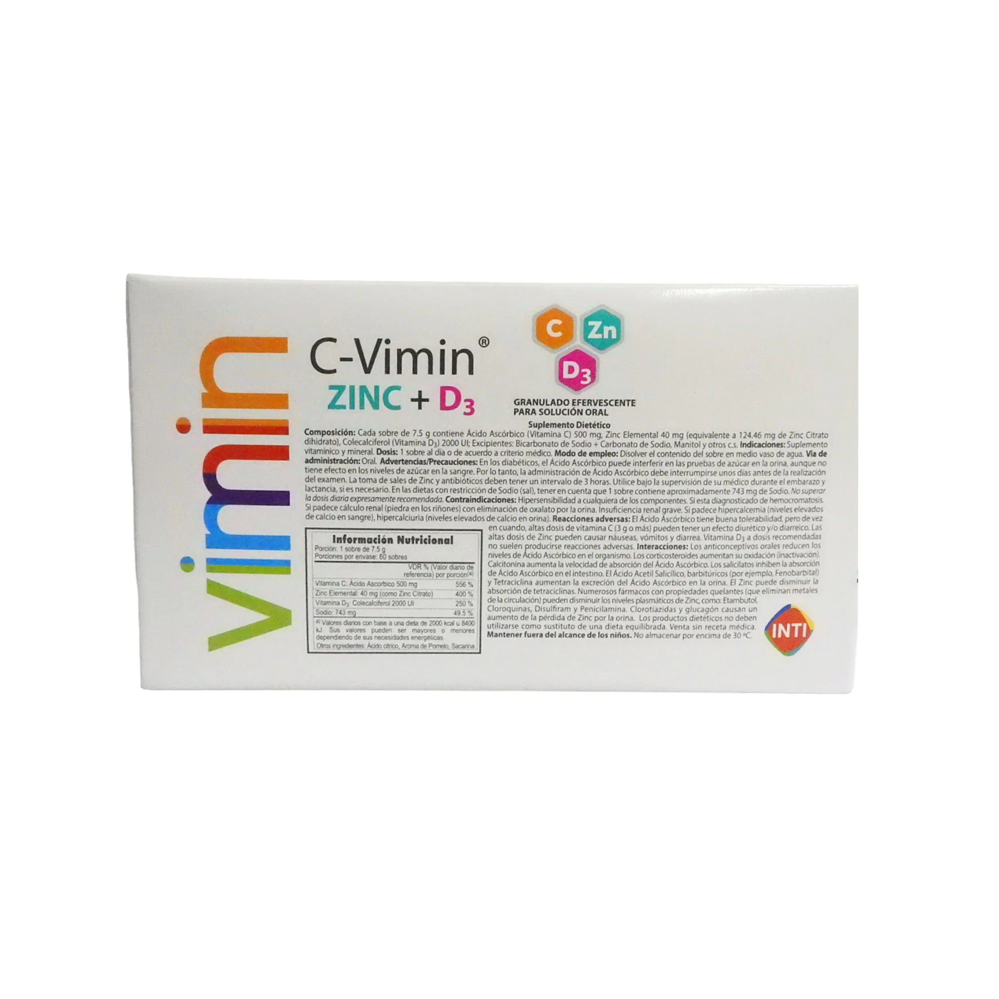 C-Vimin Zinc+D3 X 60 Sobres Efervescentes - Image 3