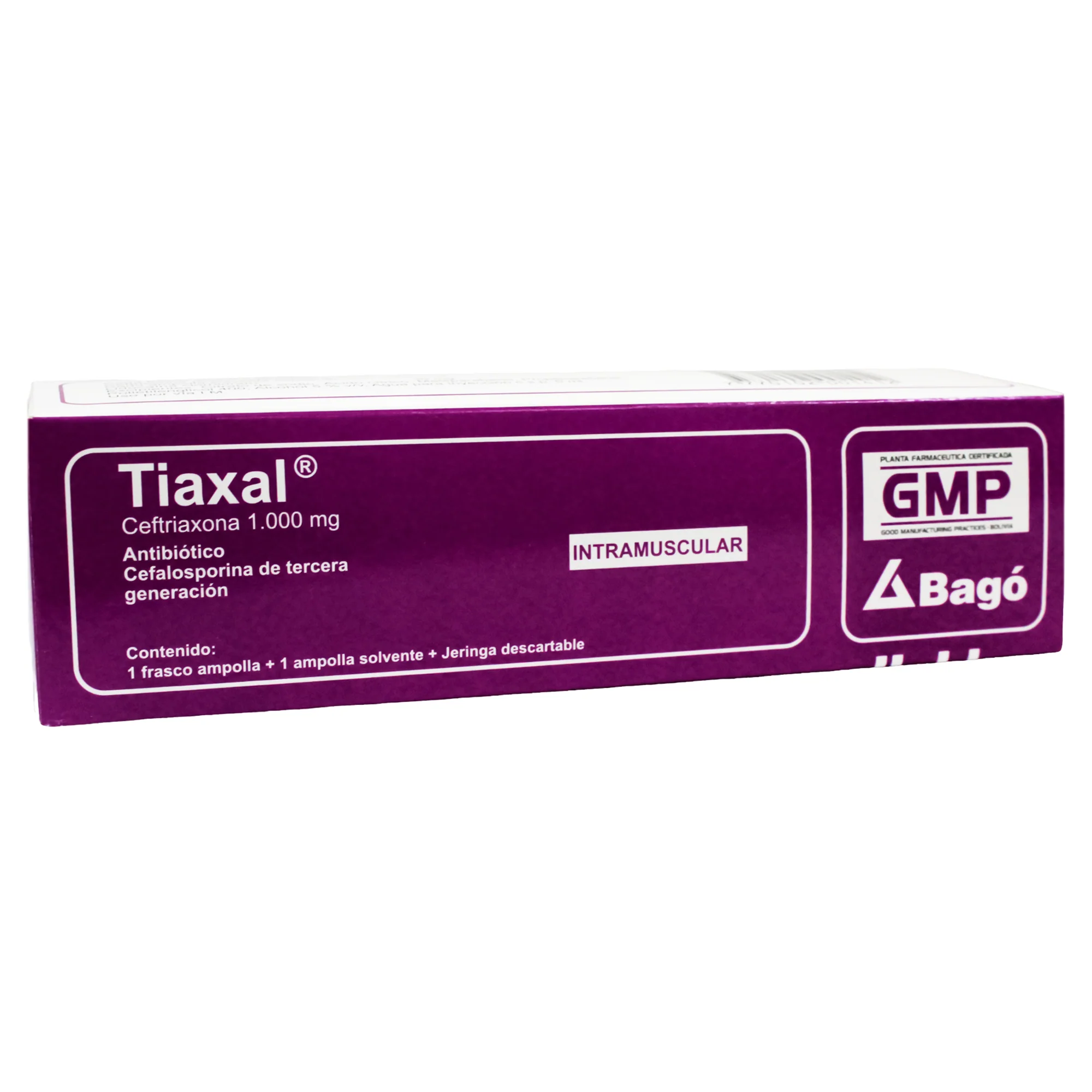 Tiaxal Intramuscular Ceftriaxon 1G X Ampolla - Image 2