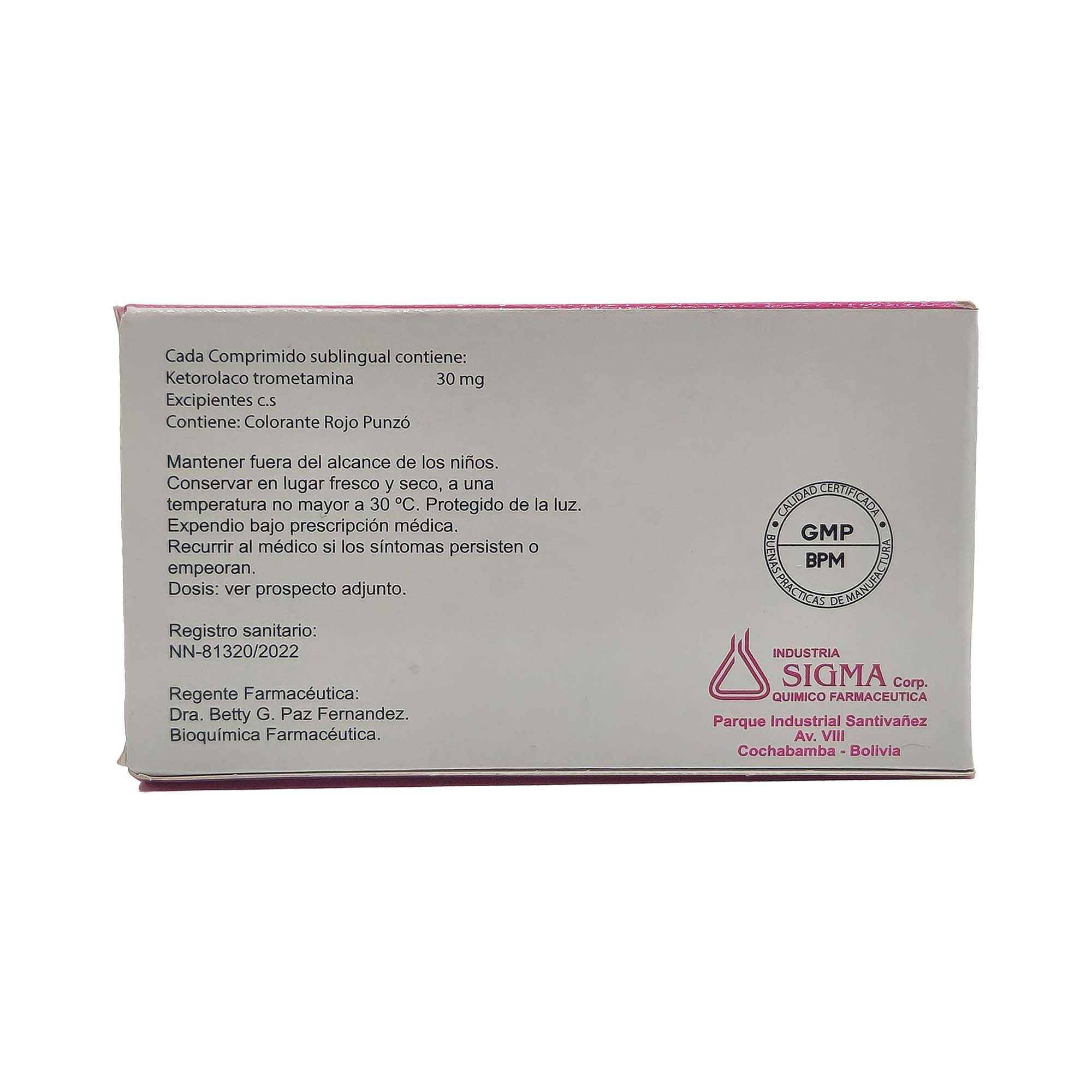 Trabit Kt 30Mg Ketorolaco Sublingual X Comprimido - Image 3