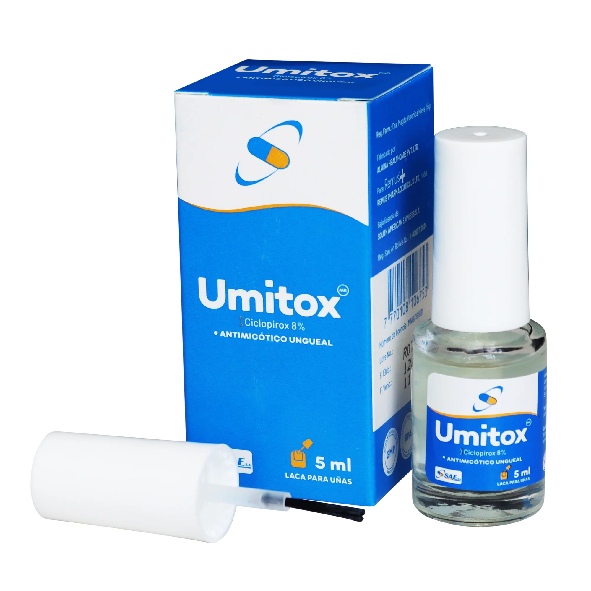 Laca Para Uñas Umitox Ciclopirox 8% X 5Ml - Image 2