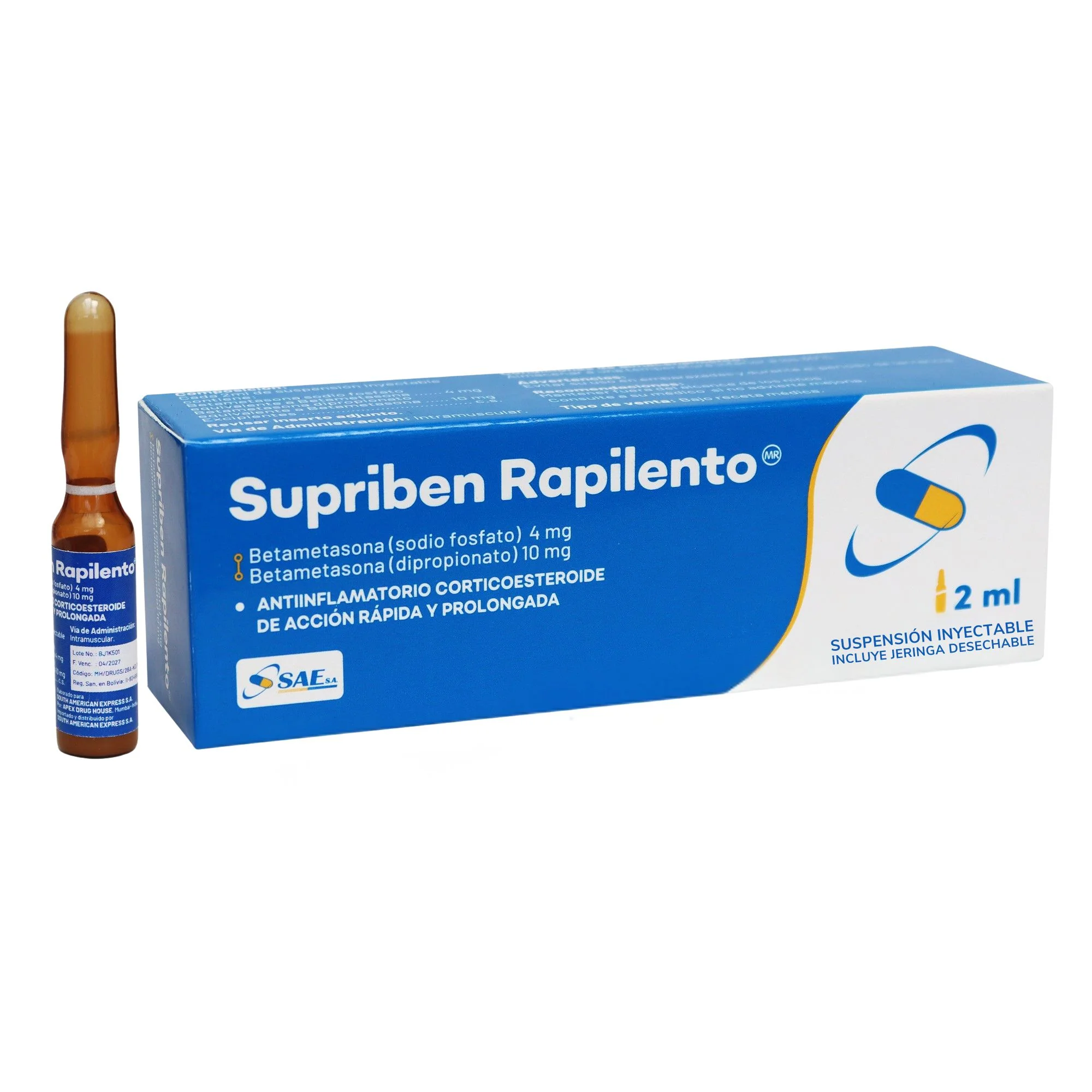 Supriben Rapilento Betametasona X Ampolla /2Ml