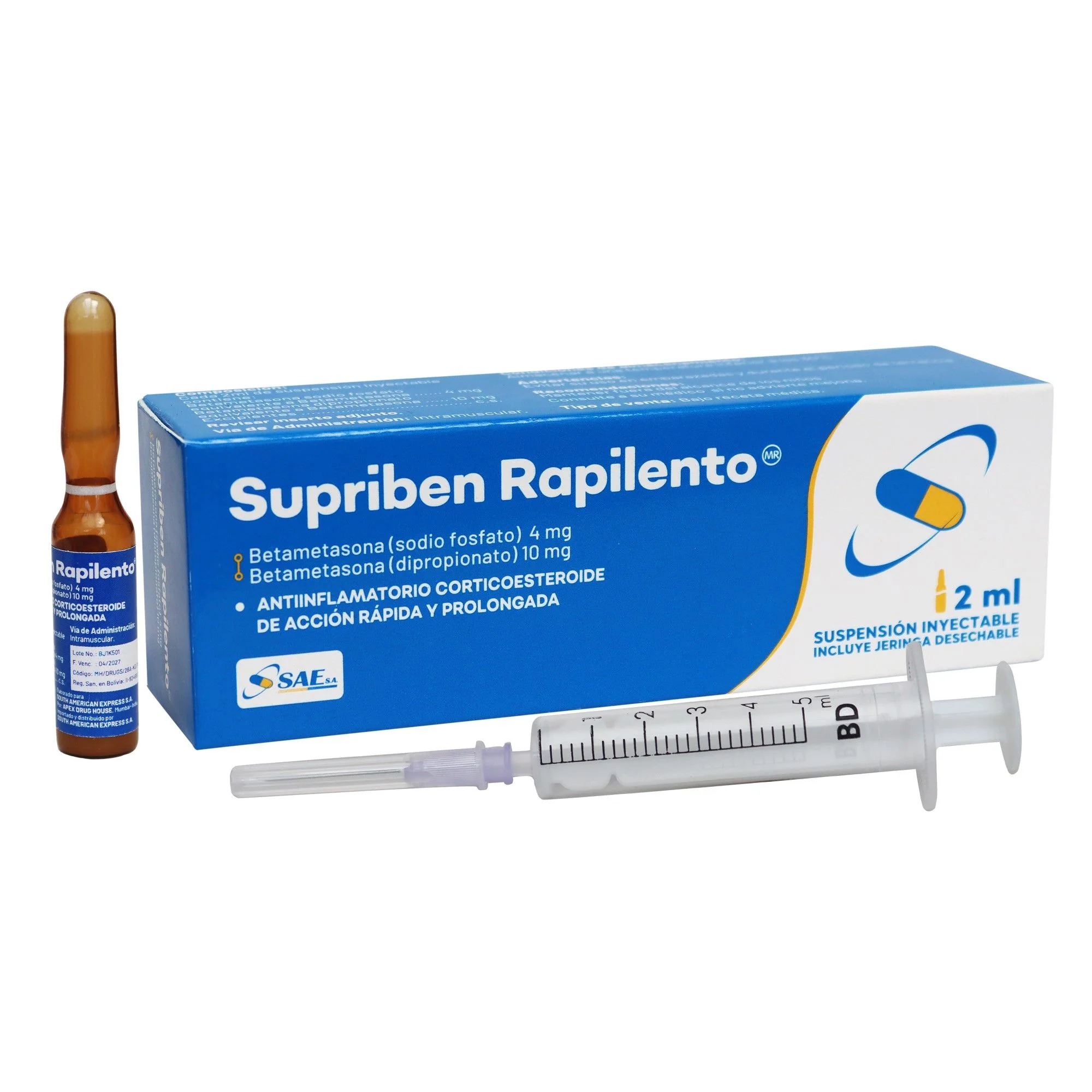 Supriben Rapilento Betametasona X Ampolla /2Ml - Image 2