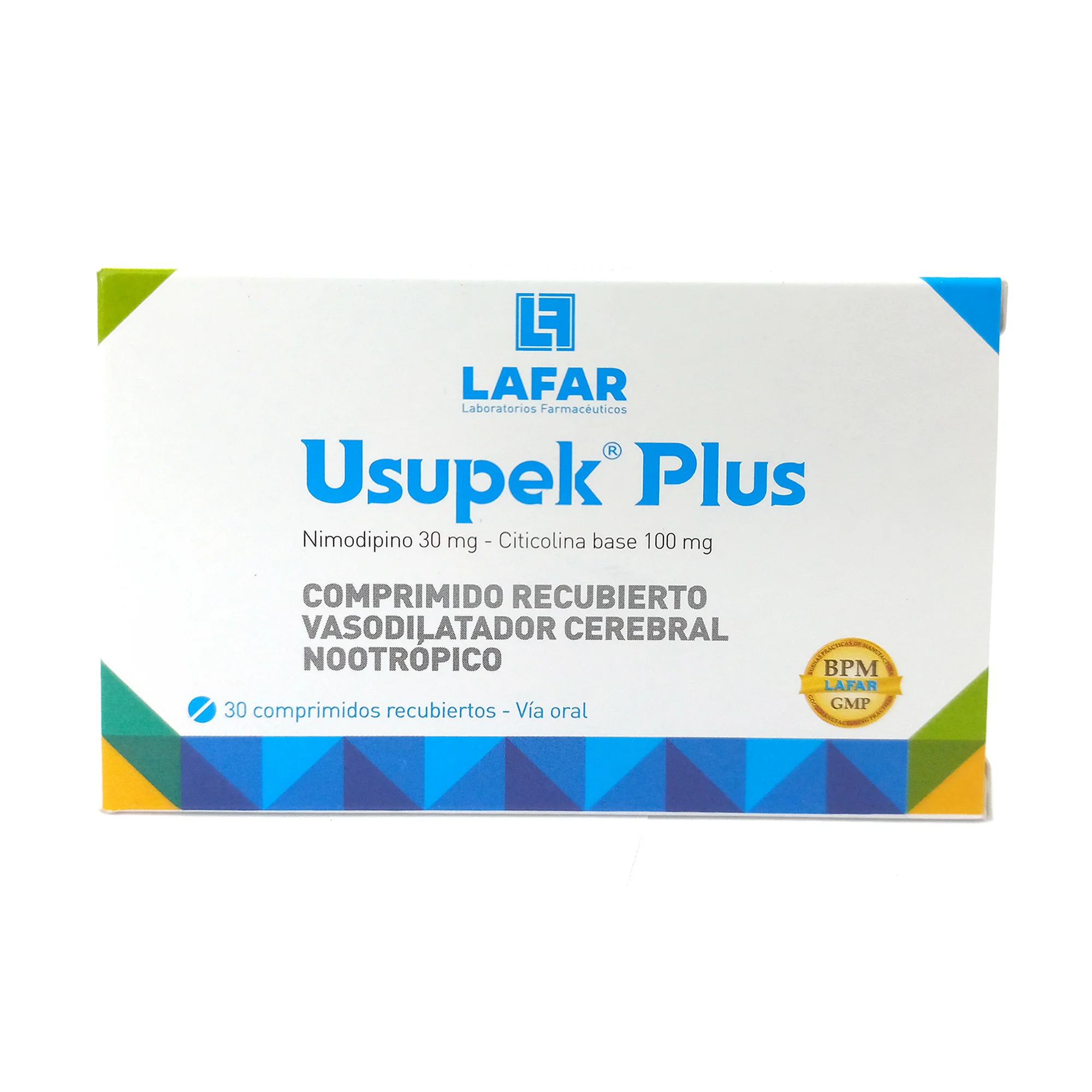 Usupek Plus Nimodipino 30Mg Y Citicolina 100Mg X Tableta