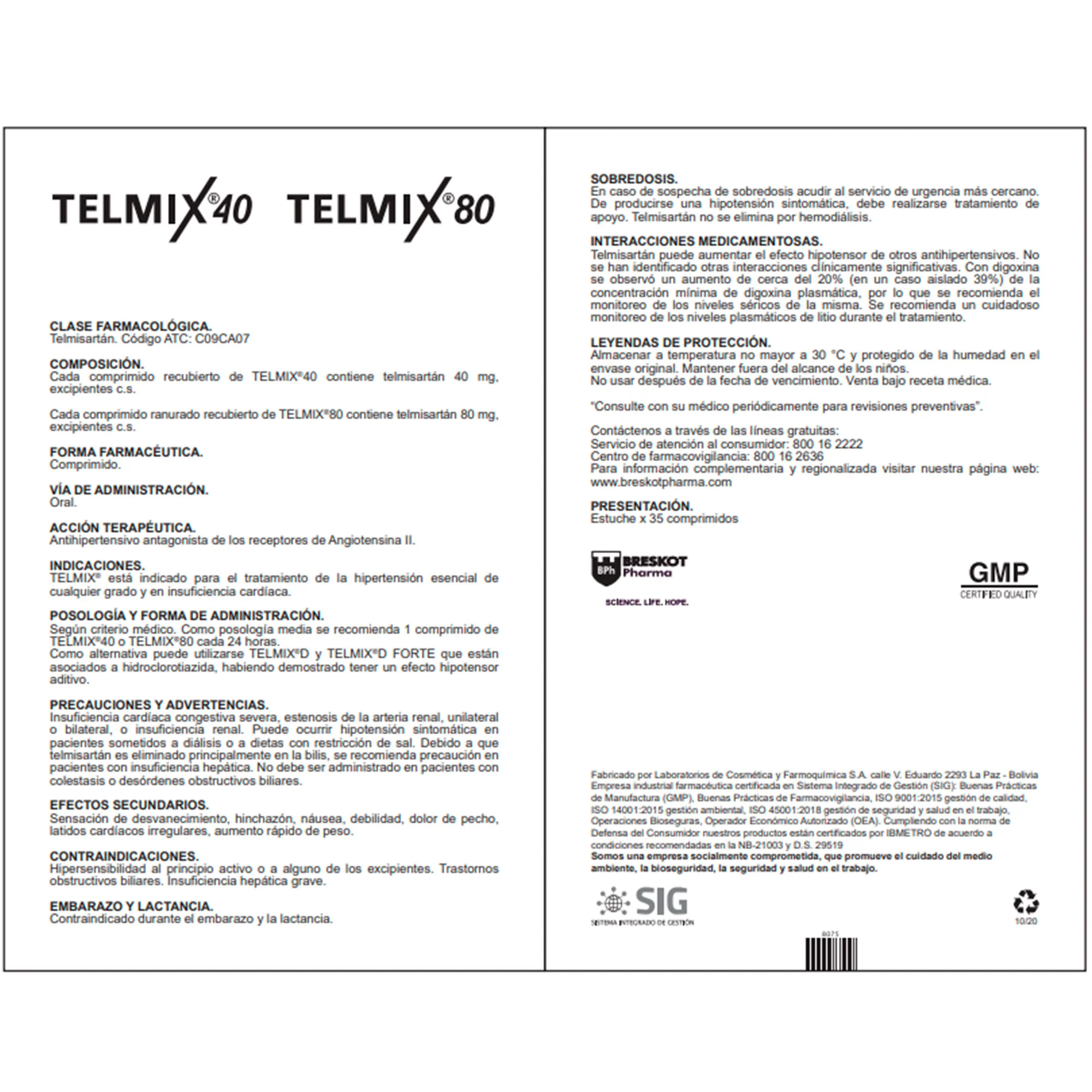 Telmix 80Mg Telmisartan X Tableta - Image 2
