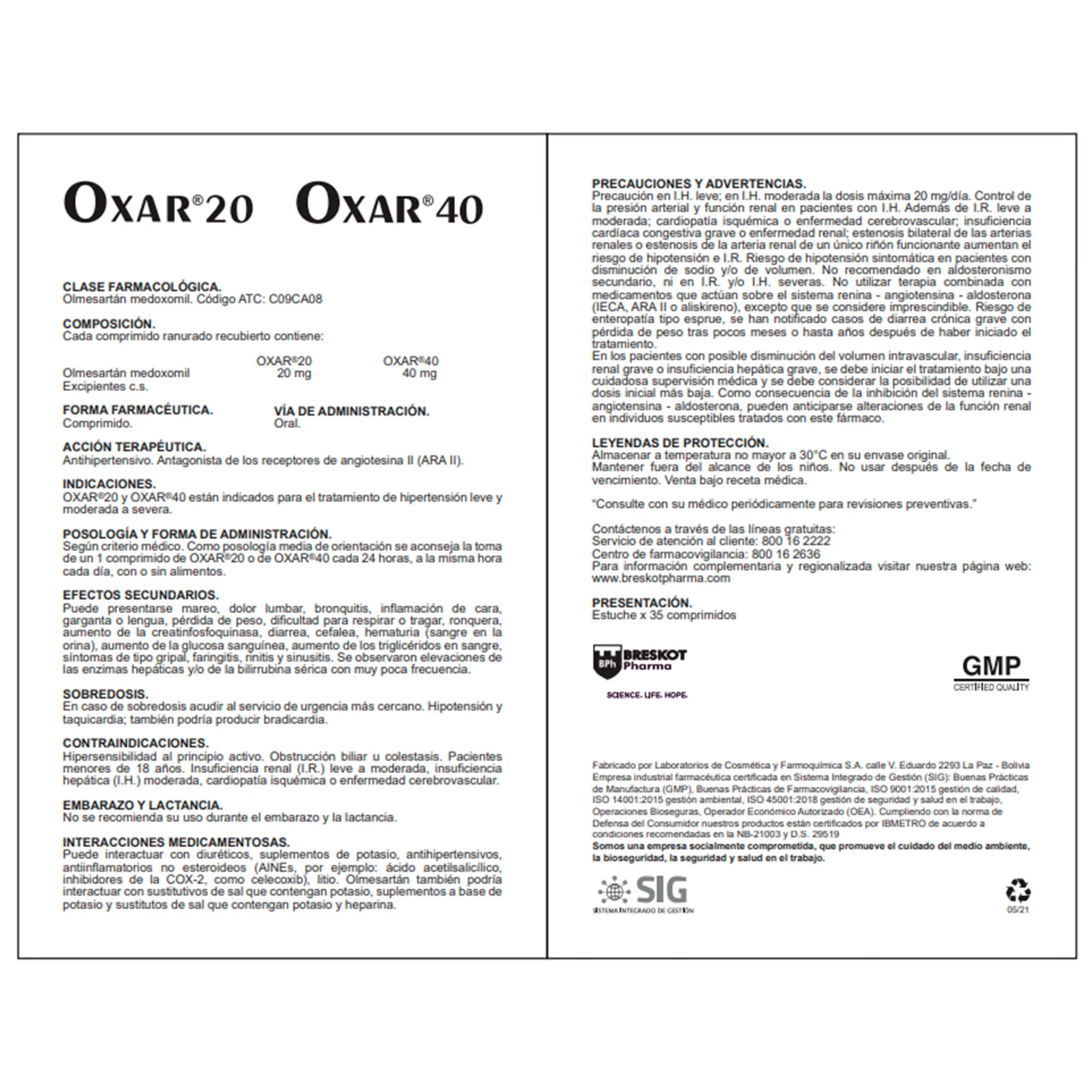 Oxar 20Mg Olmesartan X Tableta - Image 2