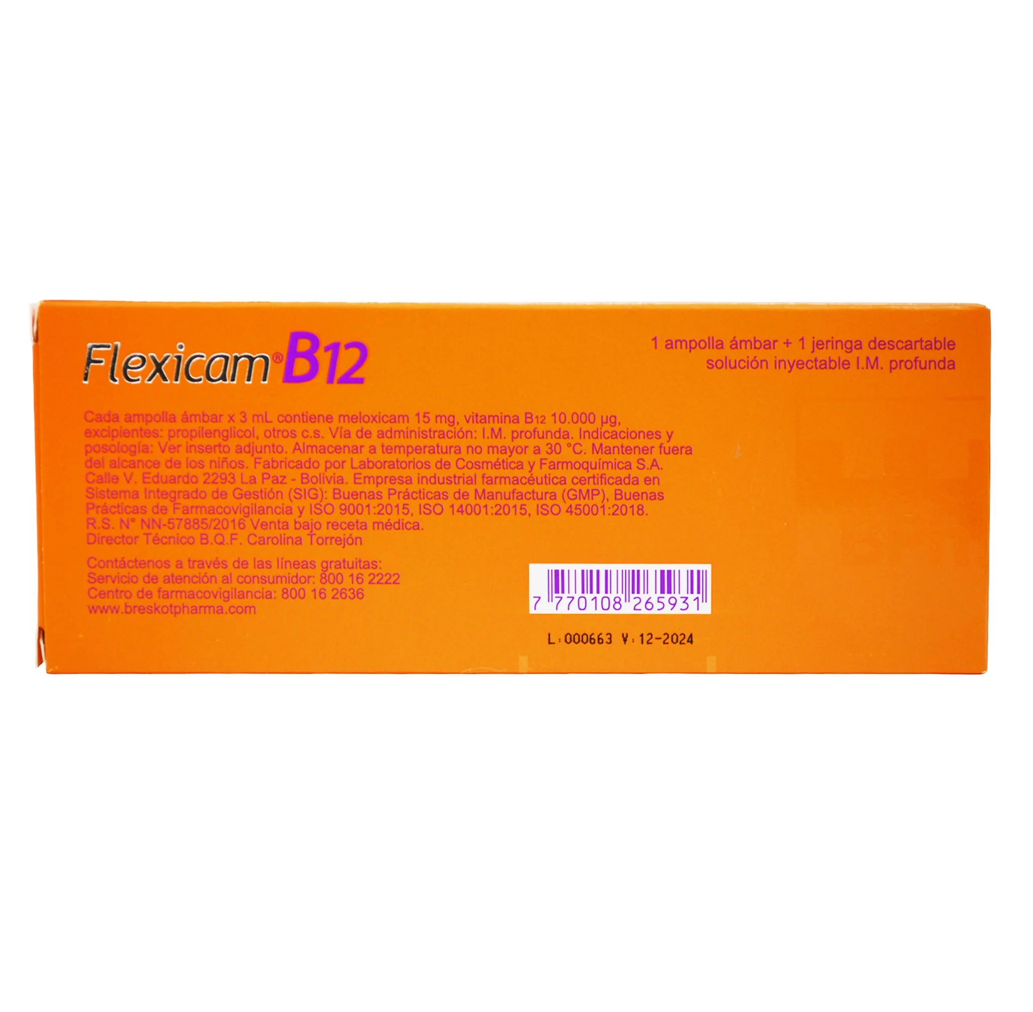 Flexicam B12 Im Disp X10 Amp 3Ml+Jer Melox Vit B12 - Image 3