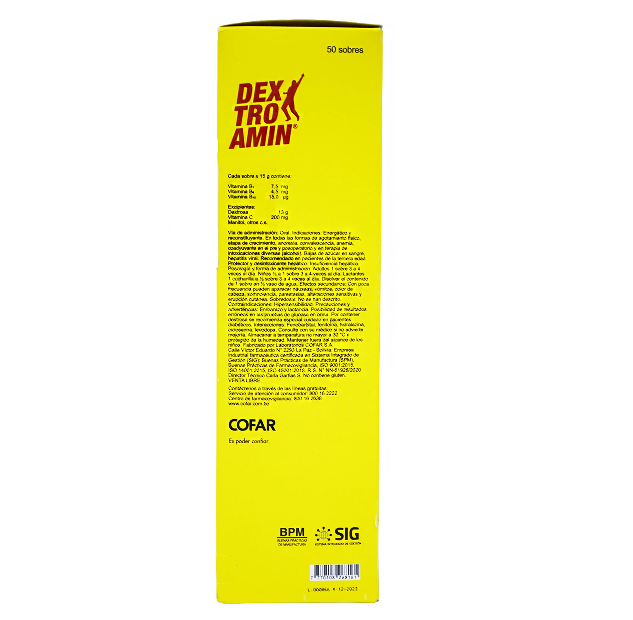 Dextroamin Sabor Limon Sobre X Unidad - Image 2