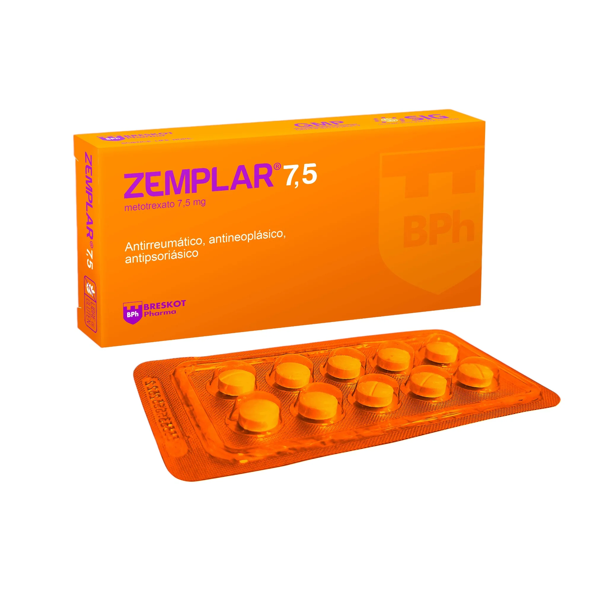 Zemplar Metotrexato 7.5 Mg X Comprimido