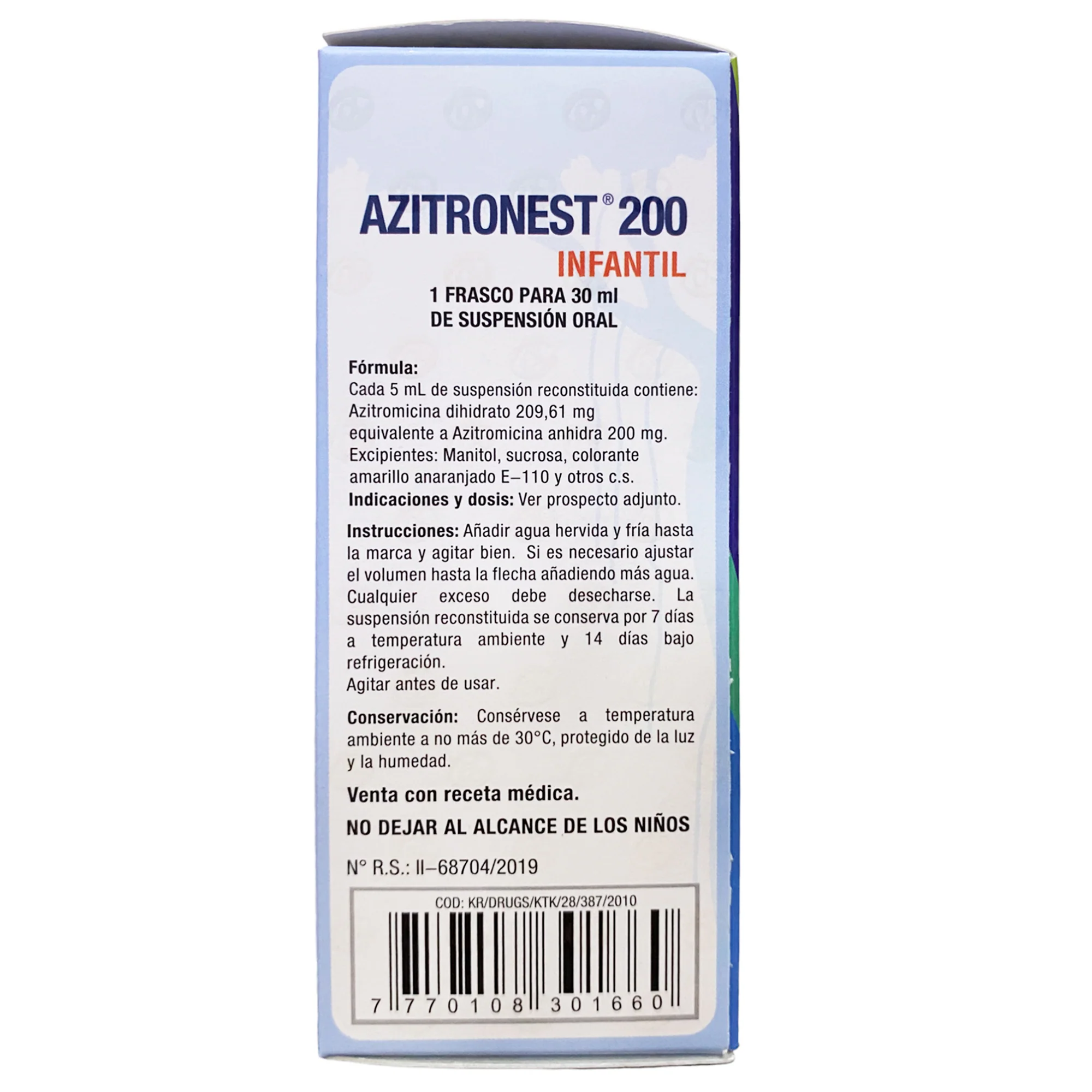 Azitronest Inf 200Mg 5Ml Susp X 30Ml Azitromicina - Image 3