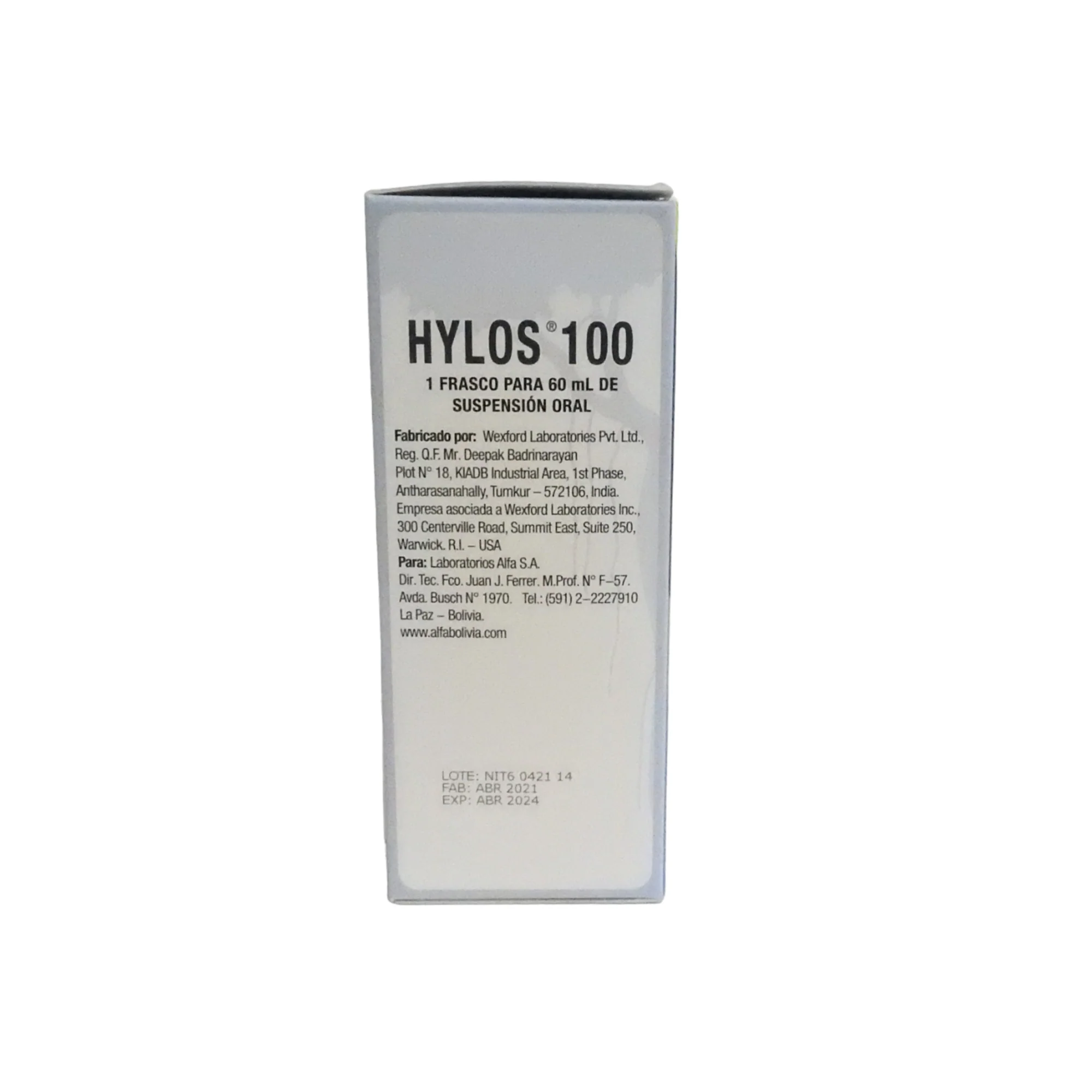 Hylos 100Mg 5Ml Suspensión Nitazoxanida X 60Ml - Image 3