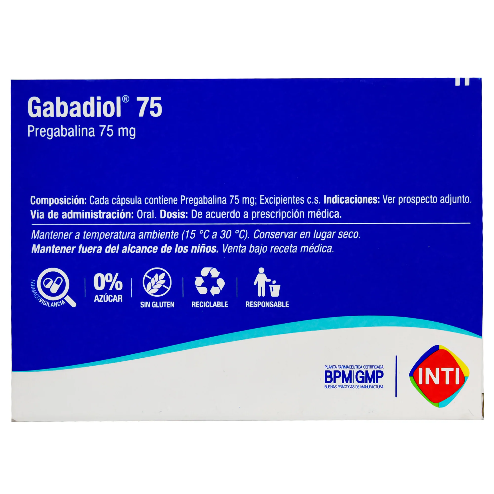 Gabadiol 75Mg Pregabalina X Capsula - Image 2