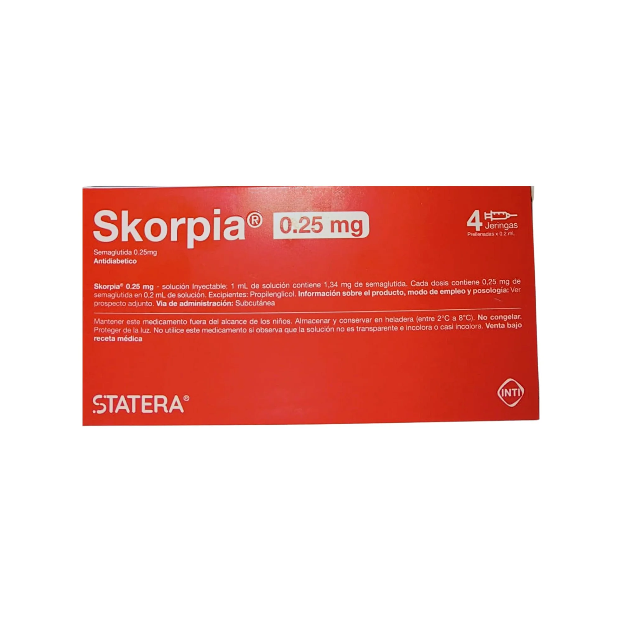 Skorpia Semaglutida 0.25Mg Frio X Jeringa Prellenada - Image 2
