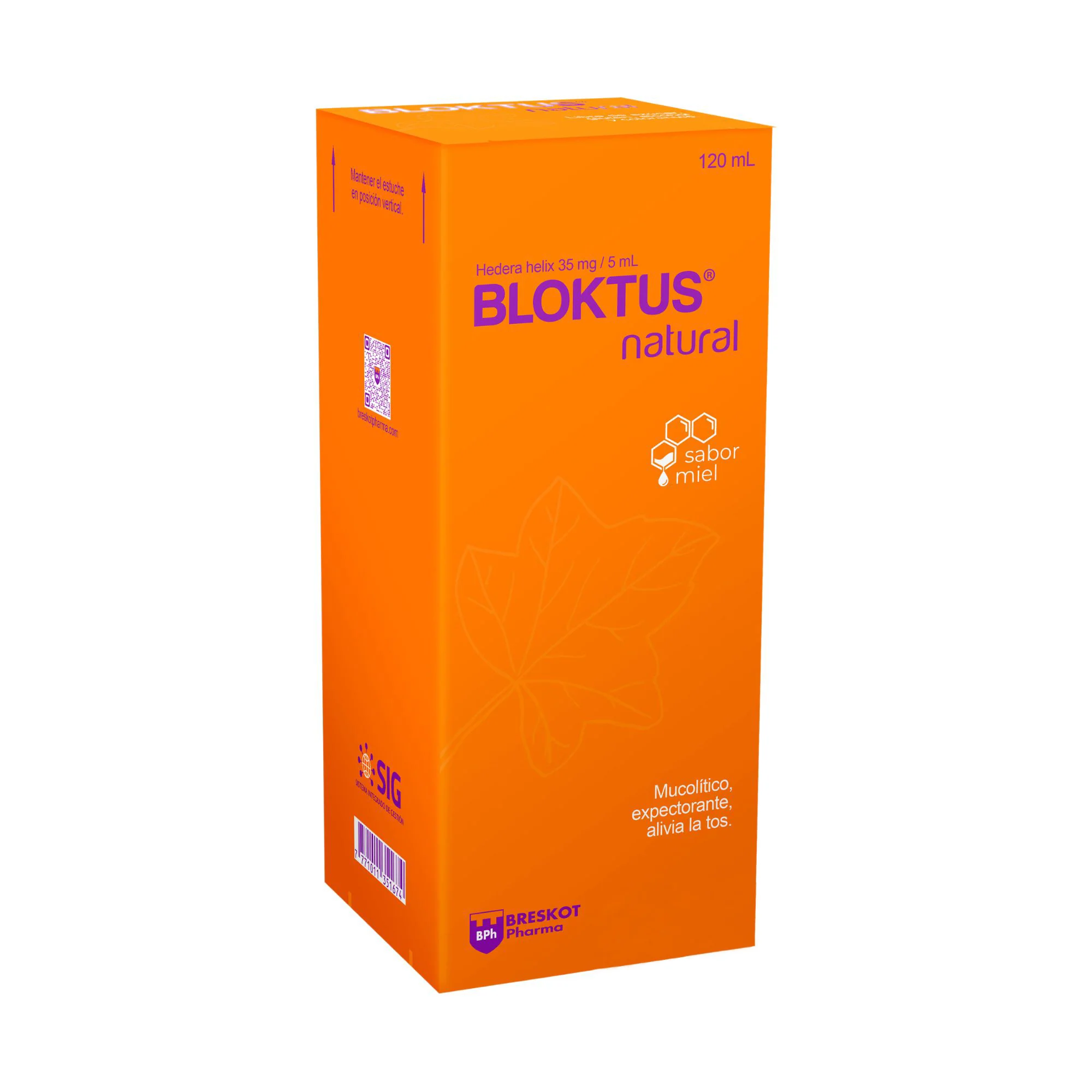 Bloktus Natural  Hedera Helix 35Mg/5Ml Jarabe X 120Ml - Image 2