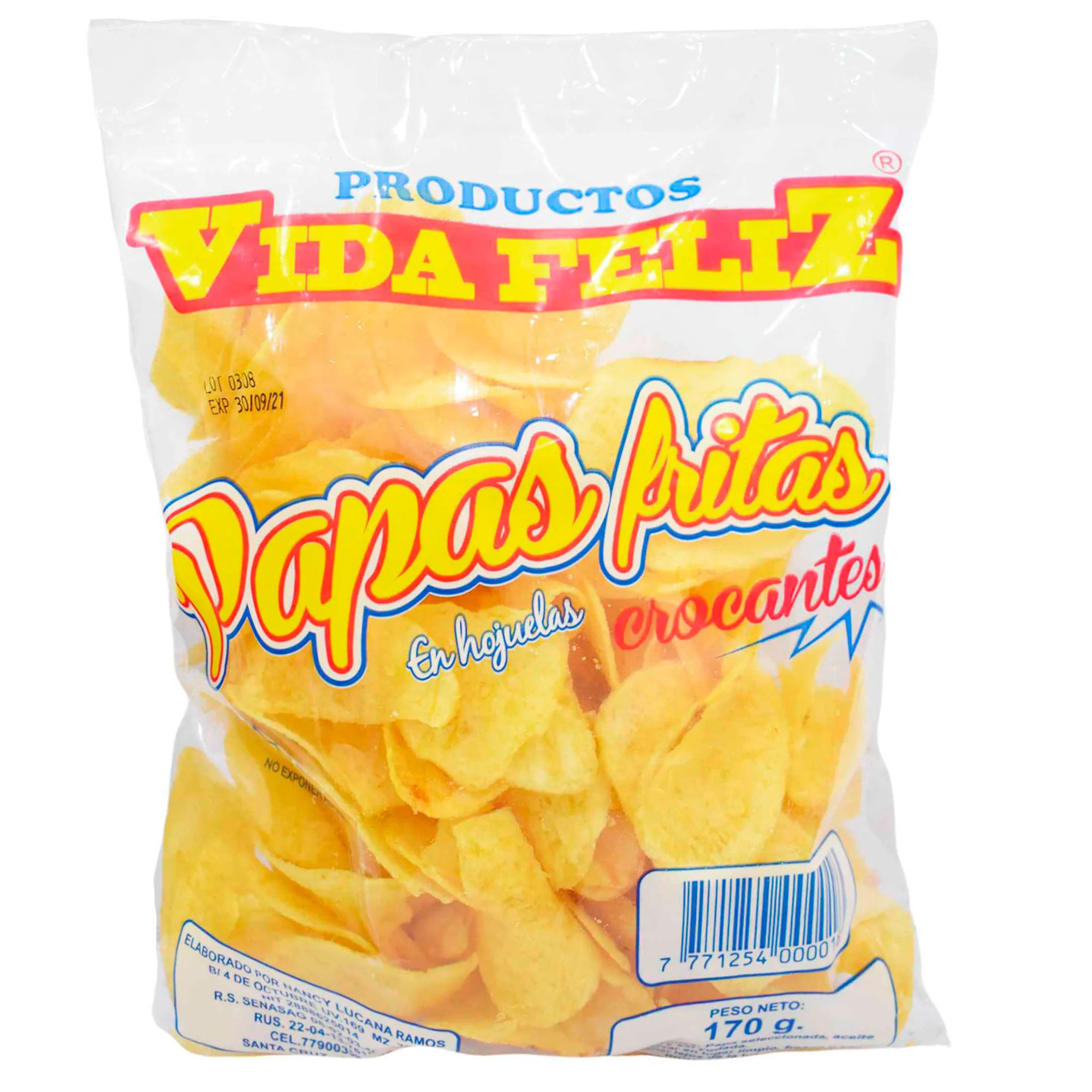 Vida Feliz Papa Frita Mediana X 170G