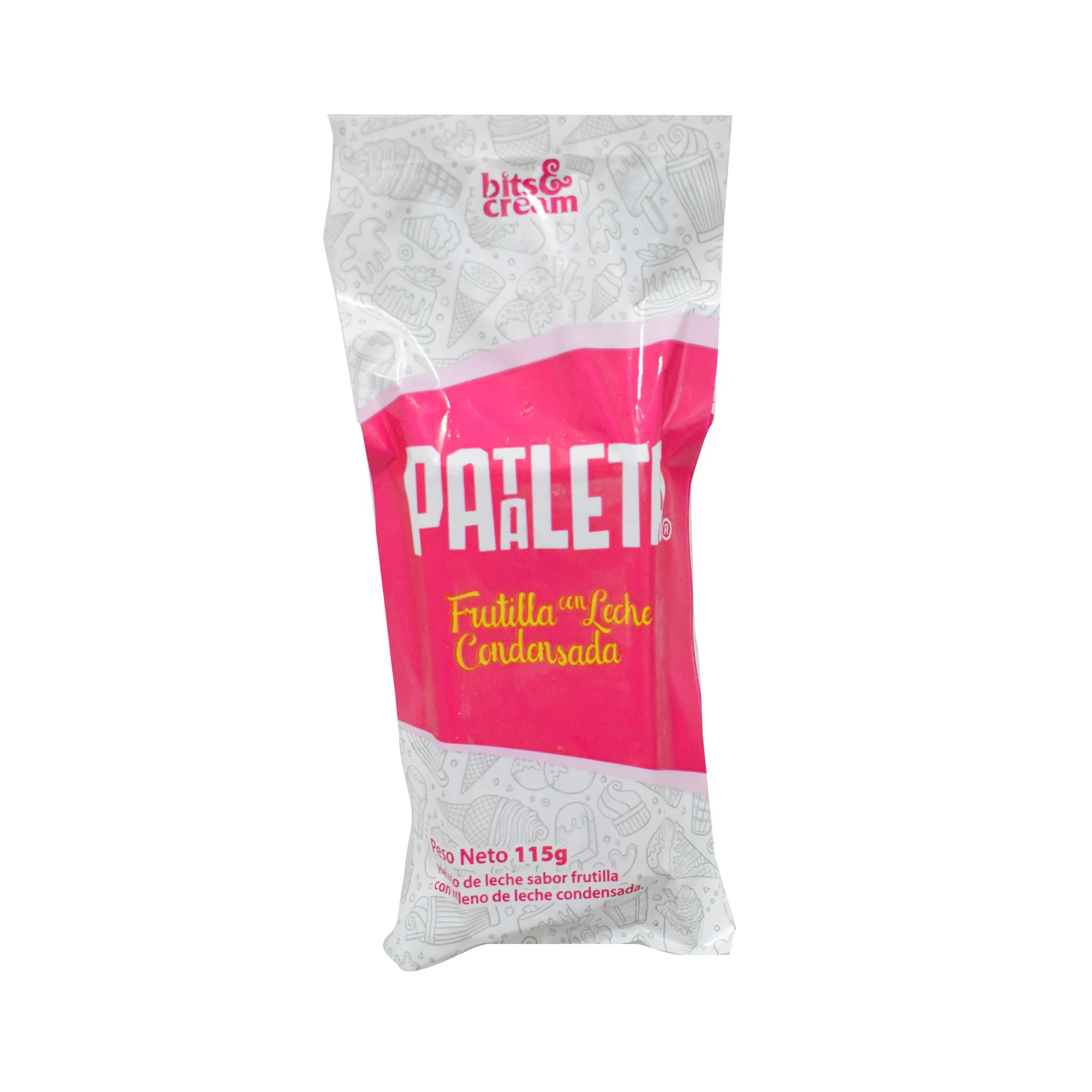 Bits And Cream Pataleta Helado Sabor Frutilla Con Leche Condensada X 120G