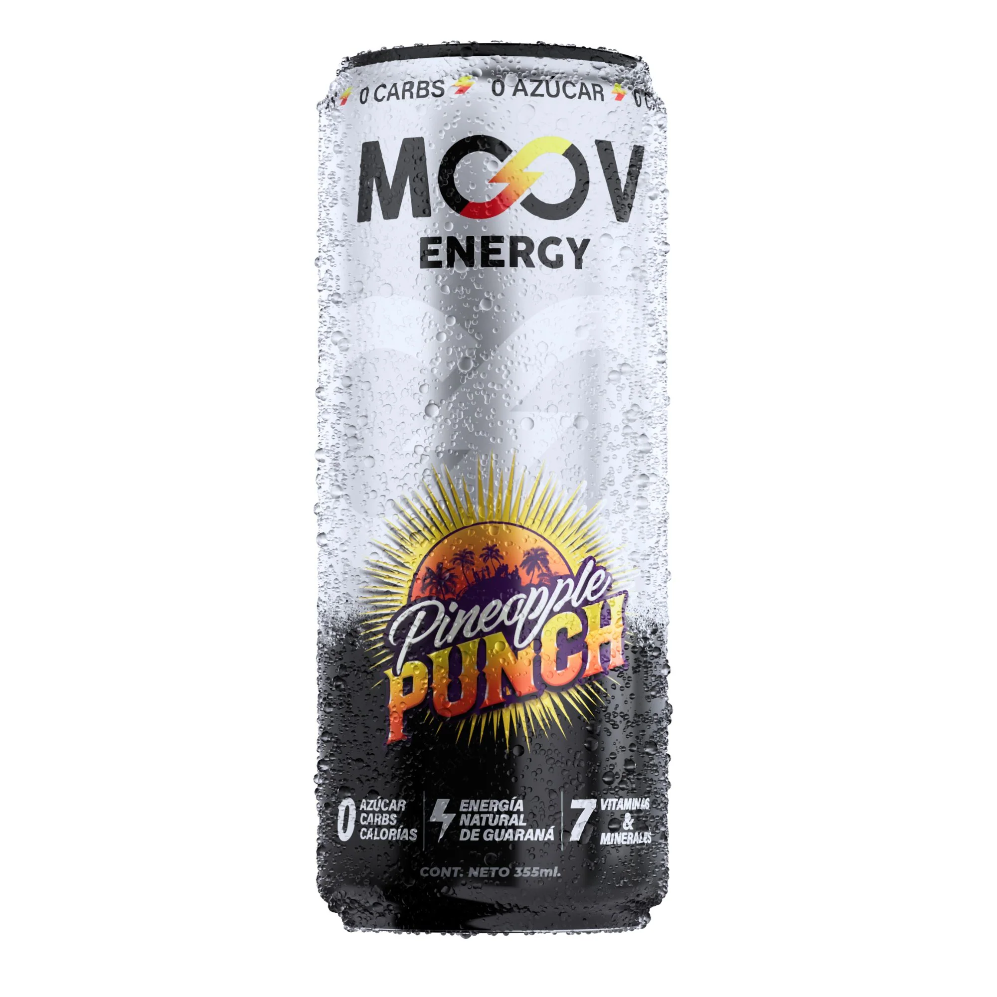 Bebida Energizante Moov Energy Sabor Piña Y Mango X 355Ml