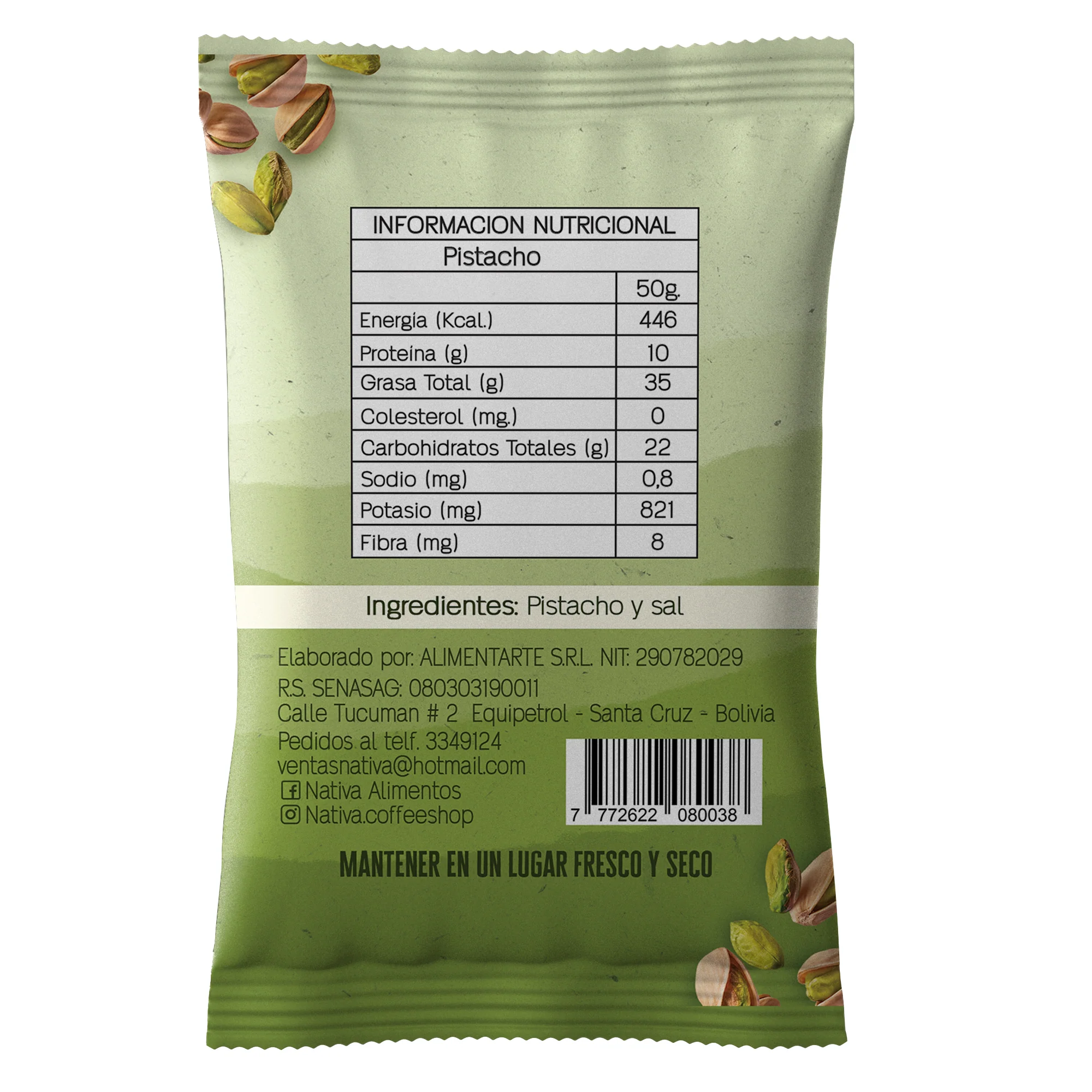 Pistacho Nativa Tostado Y Salado X 80G - Image 2