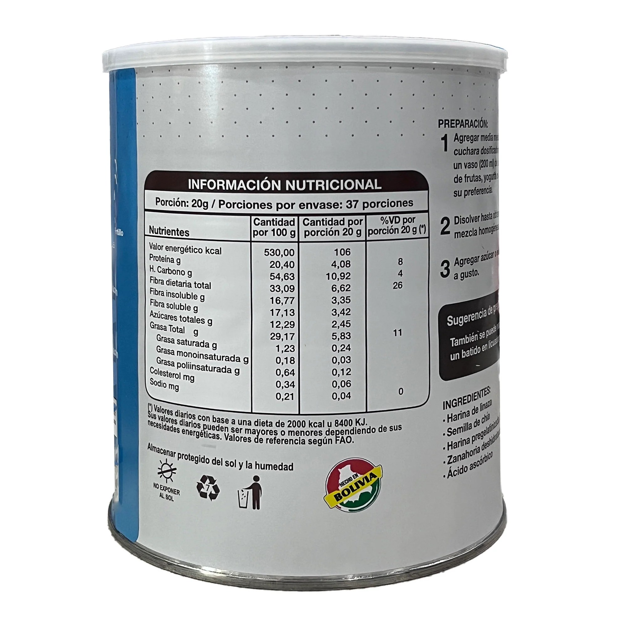 Suplemento Alimenticio Foodness Fibra Forte Chía / Quinua X 750G - Image 2