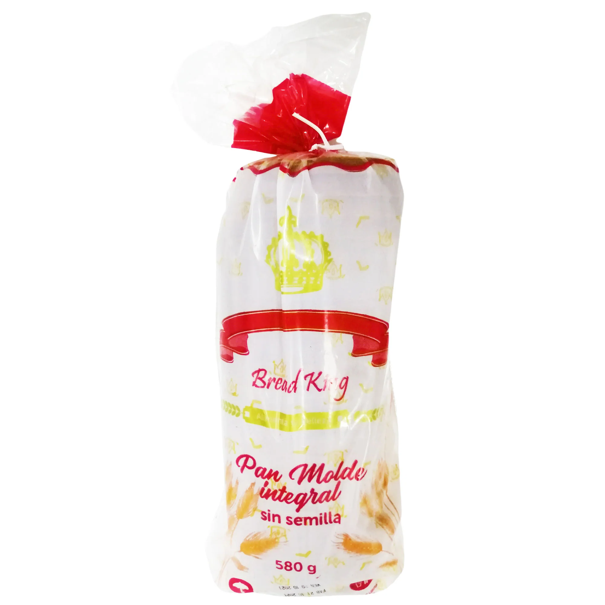 Bread King Pan Molde Integral Sin Semilla Empaquetado X 580G
