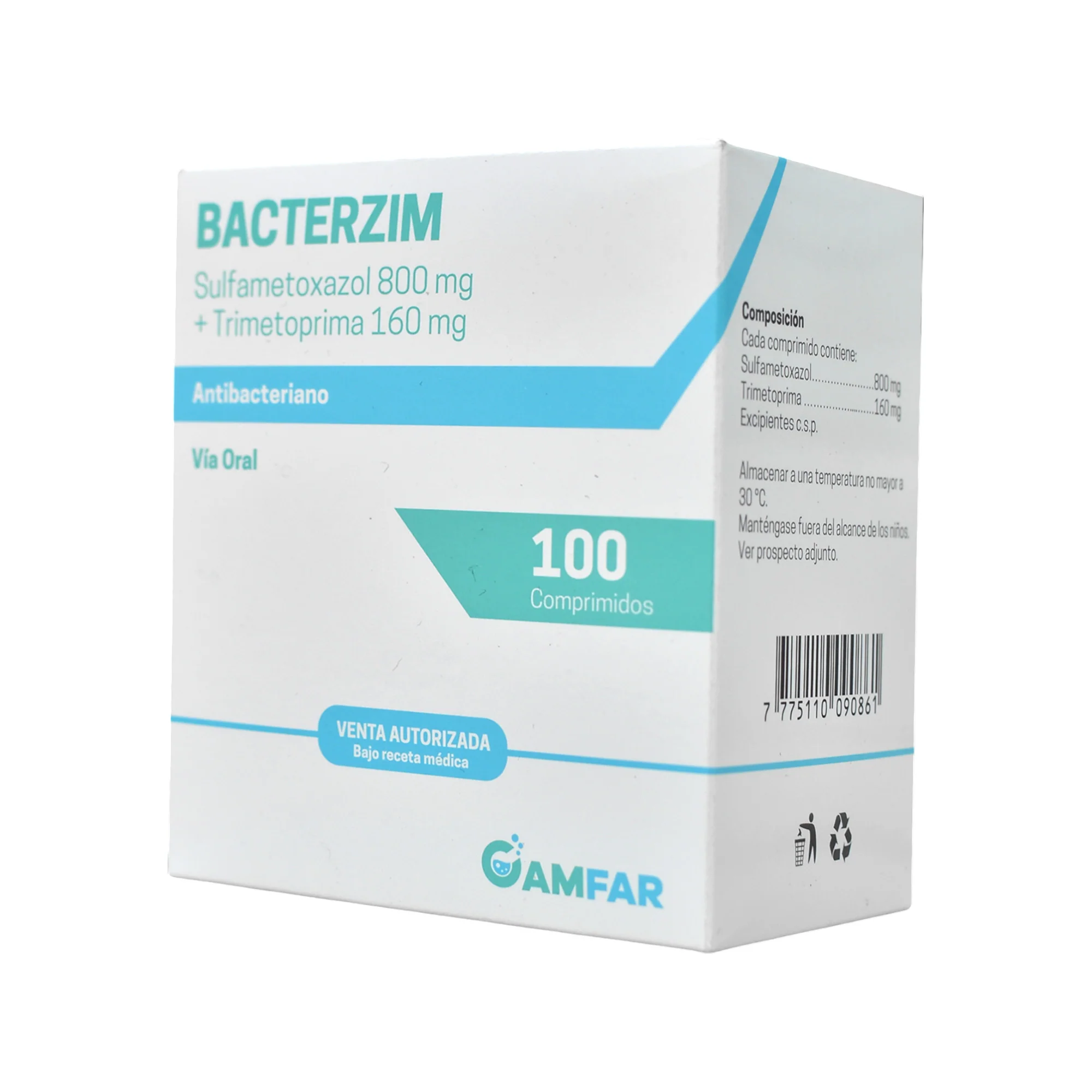 Bacterzim Sulfametoxazoltrimetoprima X Comprimido - Image 3