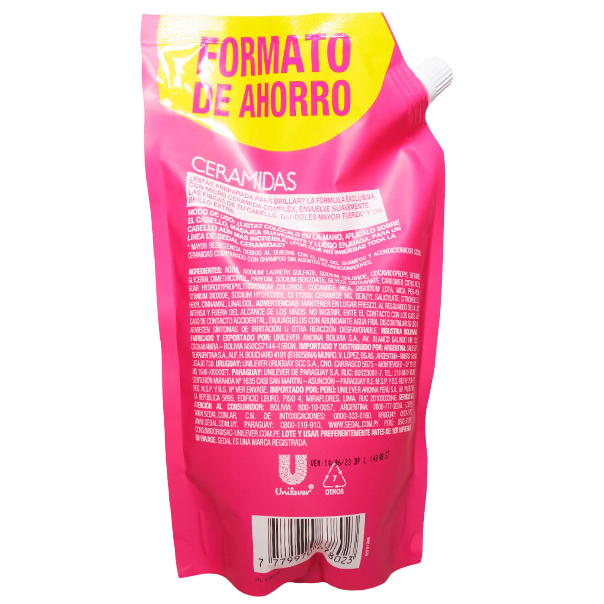 Shampoo Sedal Ceramidas Complex Doypack X 850 Ml - Image 2