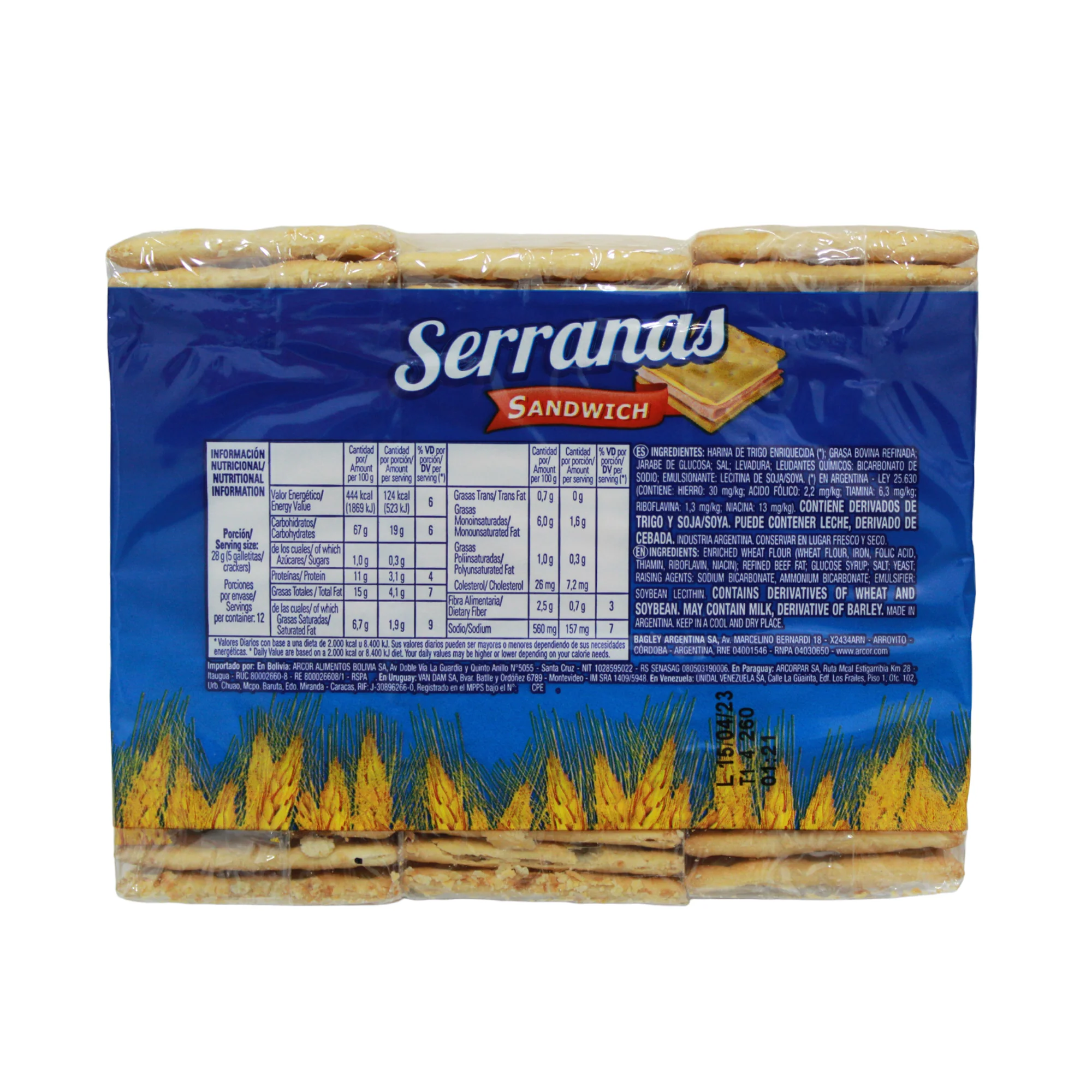 Serranas Sandwich Pack Galleta 3X112g - Image 3