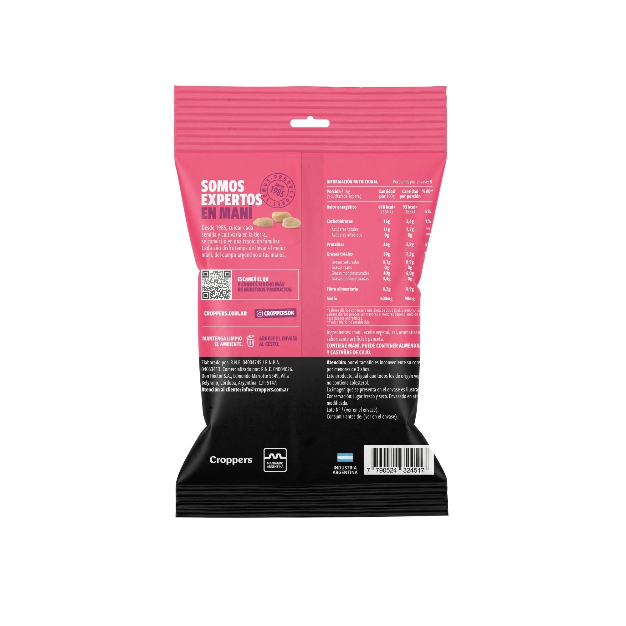 Mani Croppers Sabor Panceta X 85G - Image 2