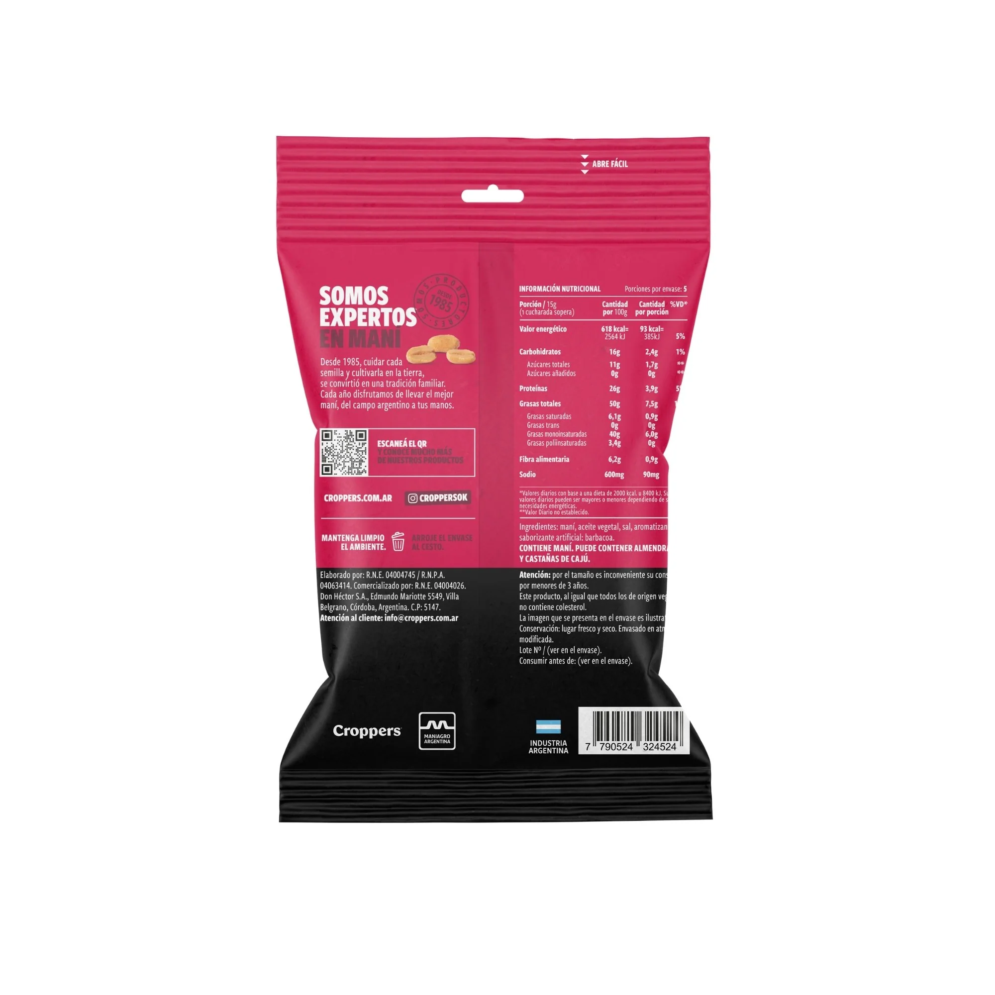 Mani Croppers Sabor Barbacoa X 85G - Image 3