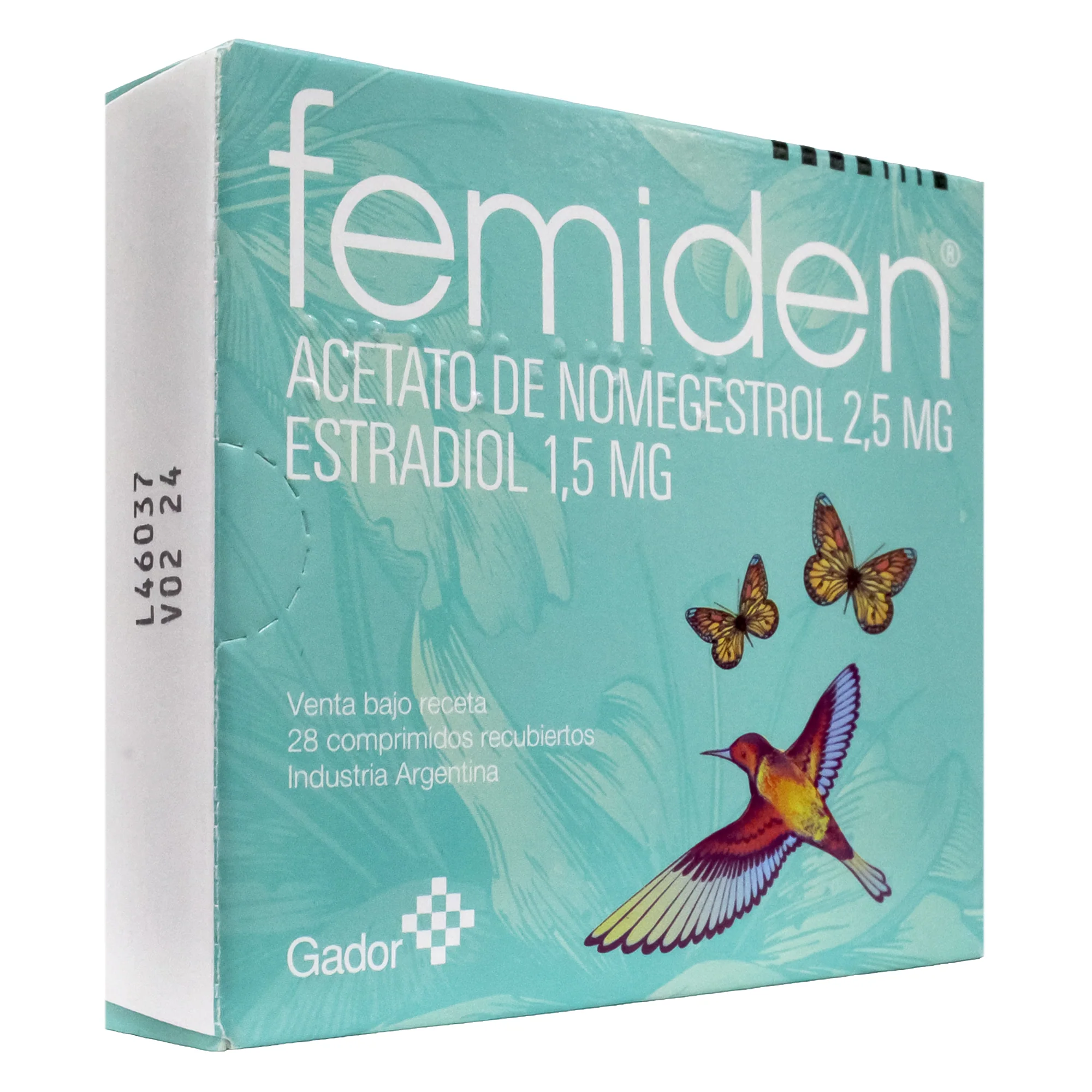 Femiden Nomegestrol Acetato 2.5Mg Y Estradiol 1.5Mg X 28 Tabletas - Image 2
