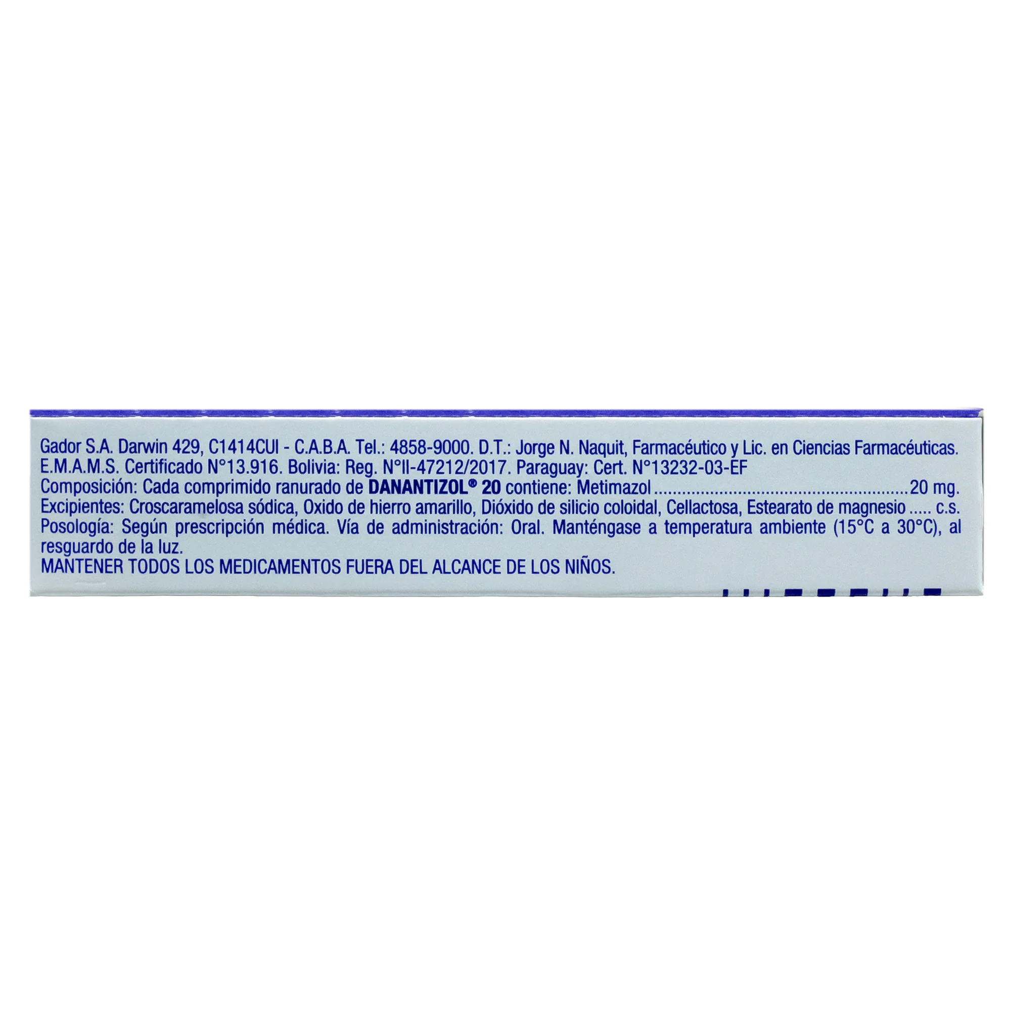 Danantizol 20Mg Metimazol X Tableta - Image 3