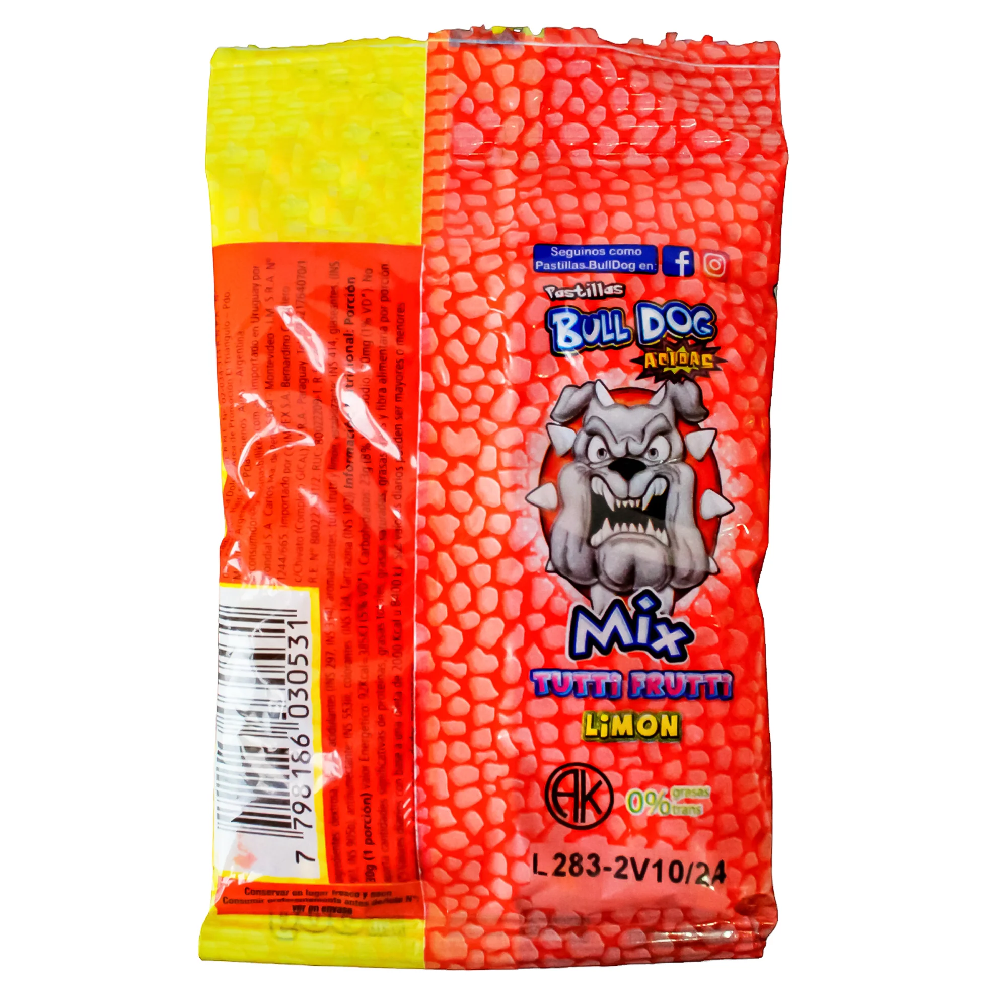Bull Dog Pastillas X 30G Tutti Frutti-Limon - Image 2
