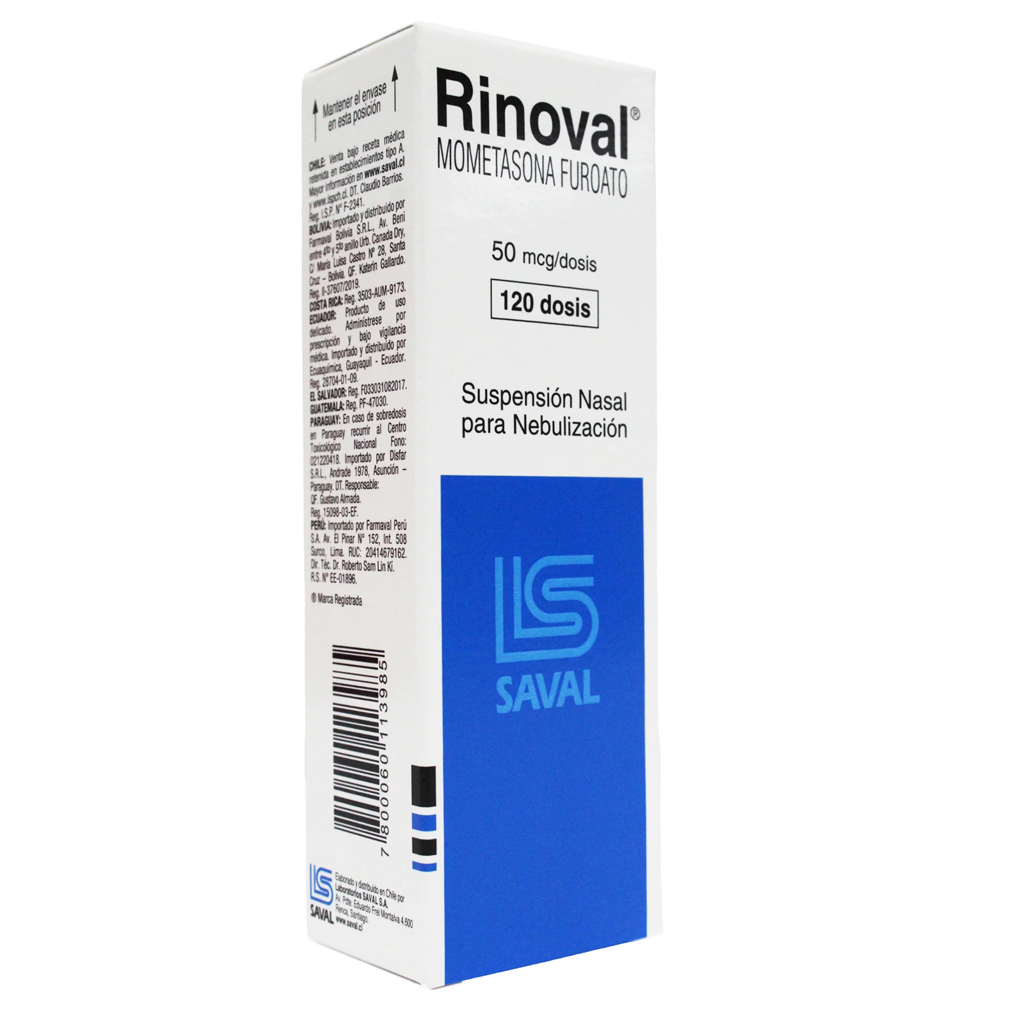 Rinoval 50Mcg Mometasona Suspensión Nasal En Spray X 120 Dosis - Image 2