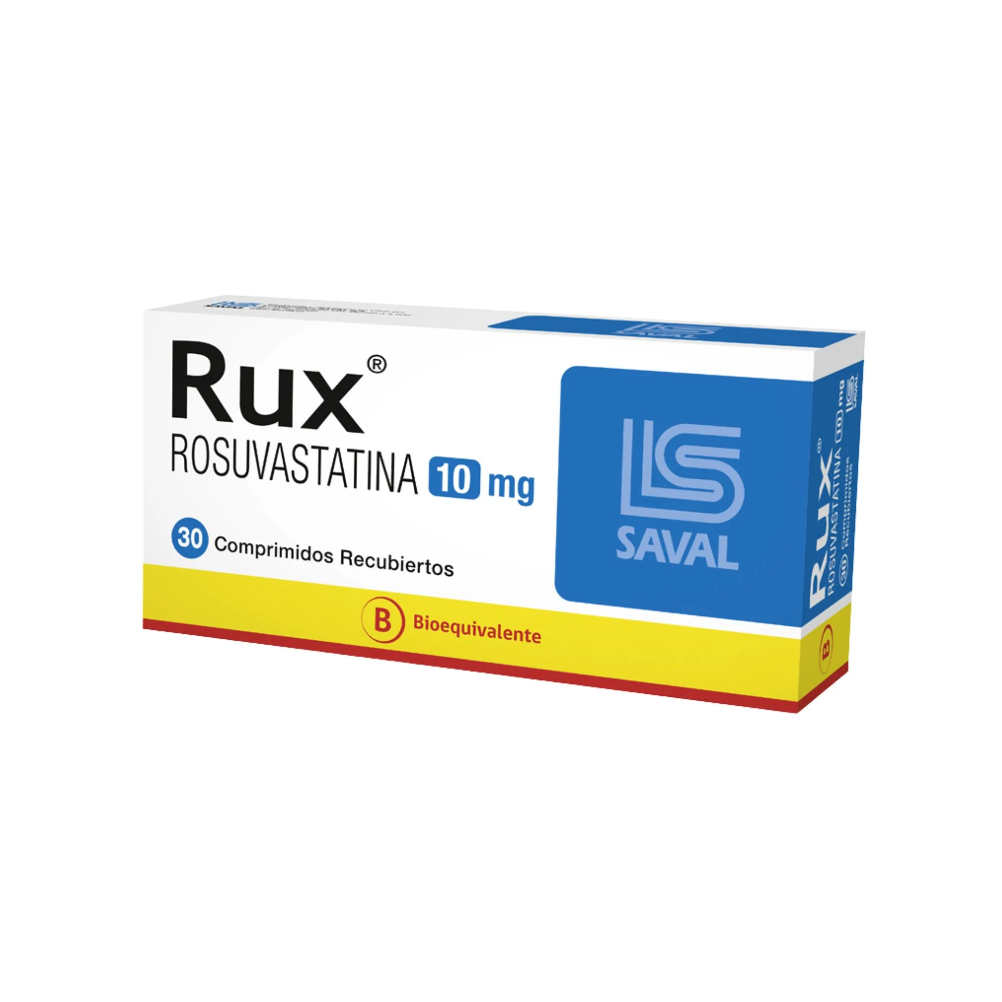 Rux 10Mg Rosuvastatina X Comprimido