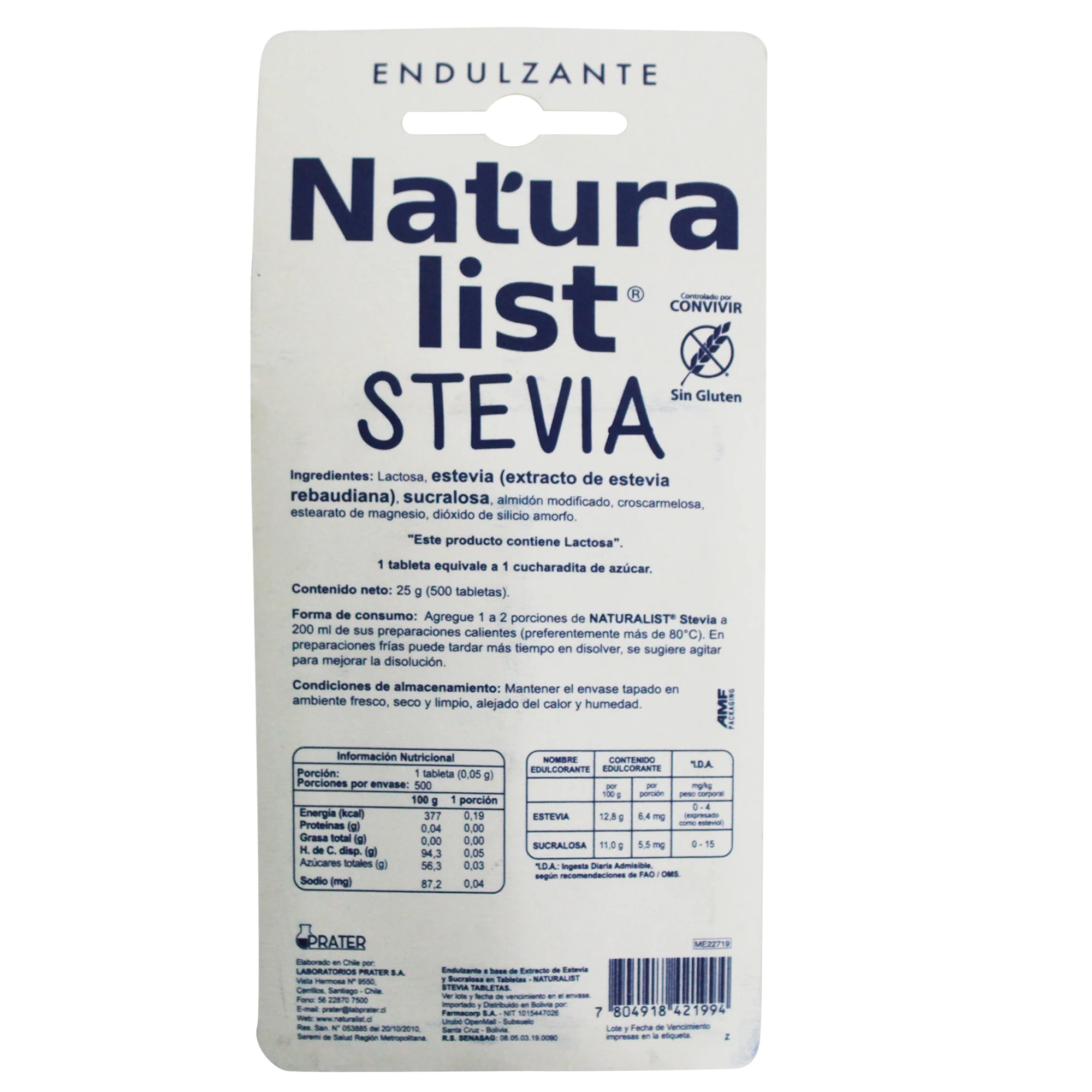 Edulcorante Naturalist X 500 Tabletas - Image 2
