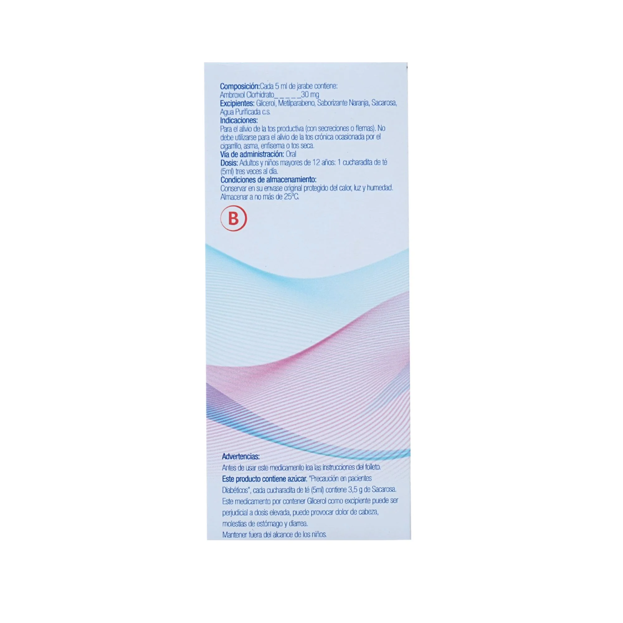 Ambroxol Clorhidrato 30Mg/5Ml Amaria Jarabe Para Adulto X 100Ml - Image 3