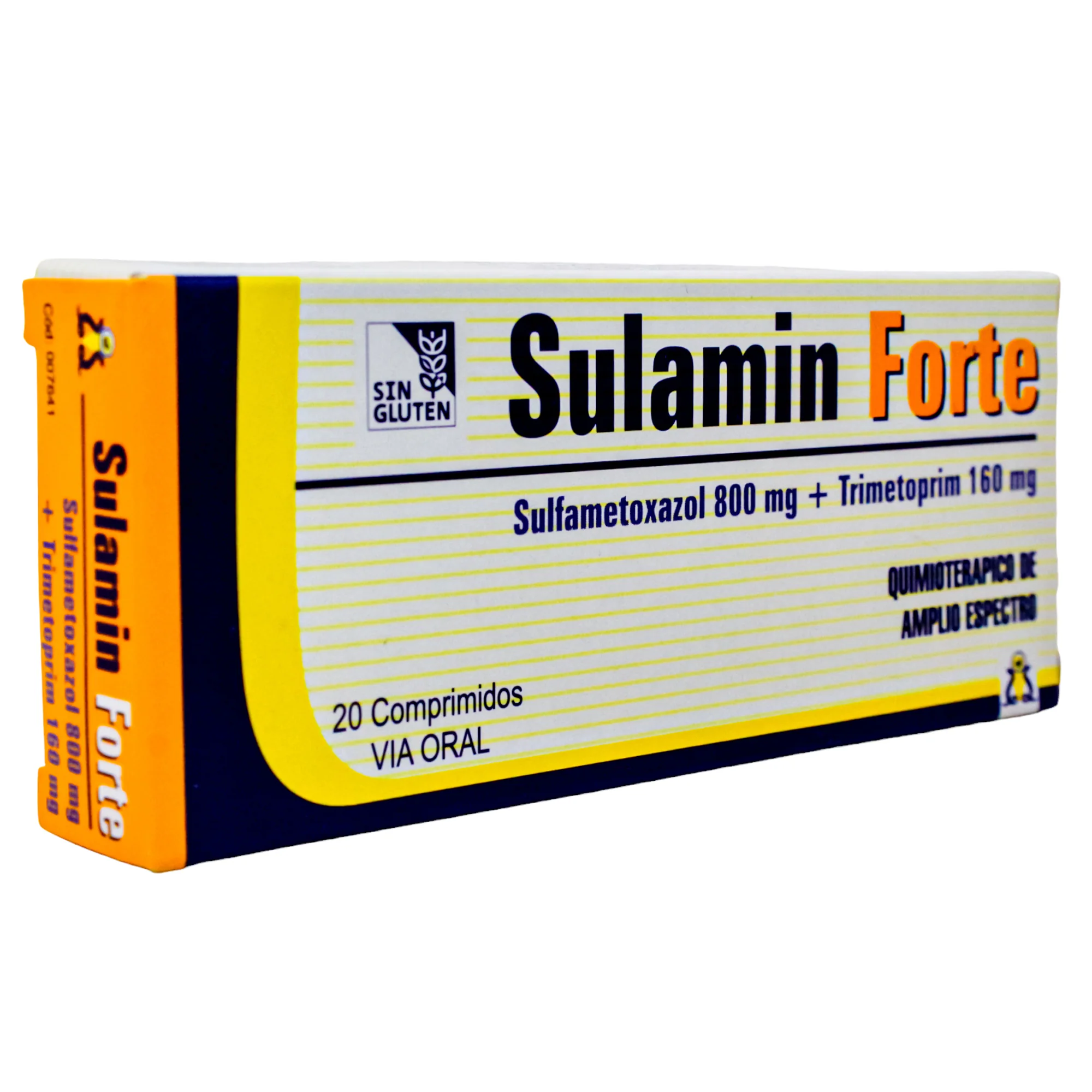Sulamin Forte Sulfametoxazol 800Mg Trimetoprim 160Mg X Comprimido - Image 2
