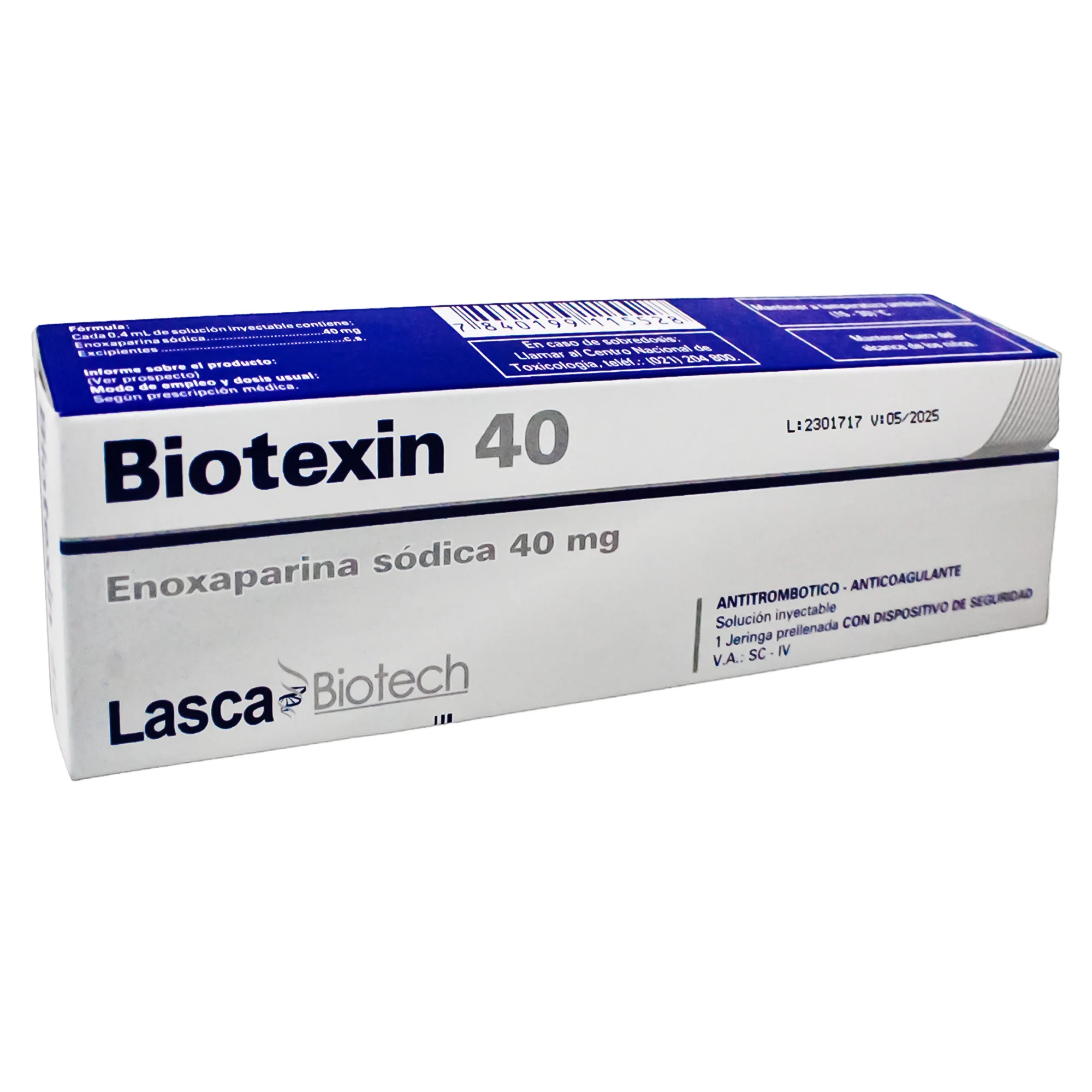 Biotexin 40Mg Enoxaparina Sodica Iv X Jeringa Prellena - Image 2