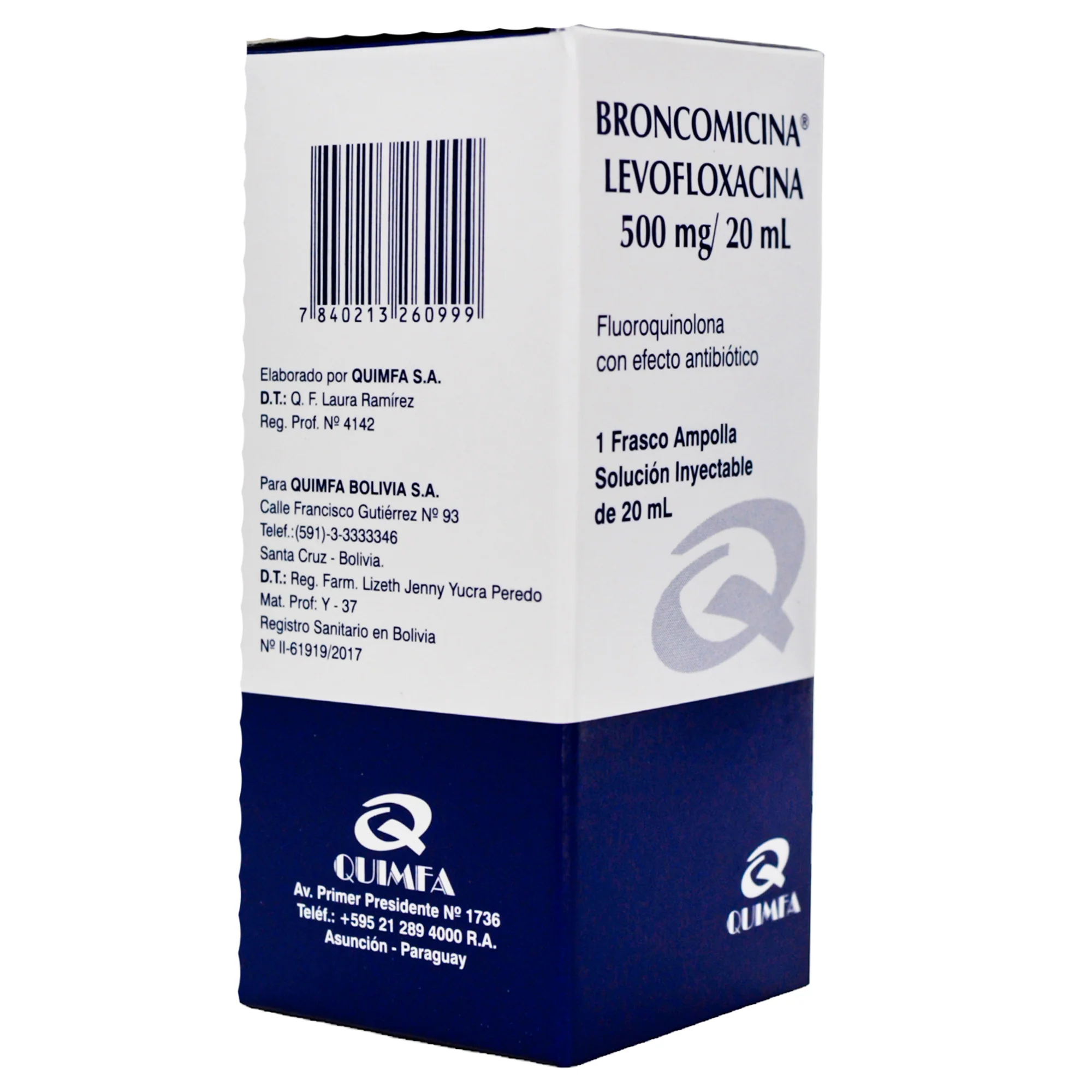 Broncomicina Levofloxacina 25Mg Y 20Ml X Ampolla - Image 2