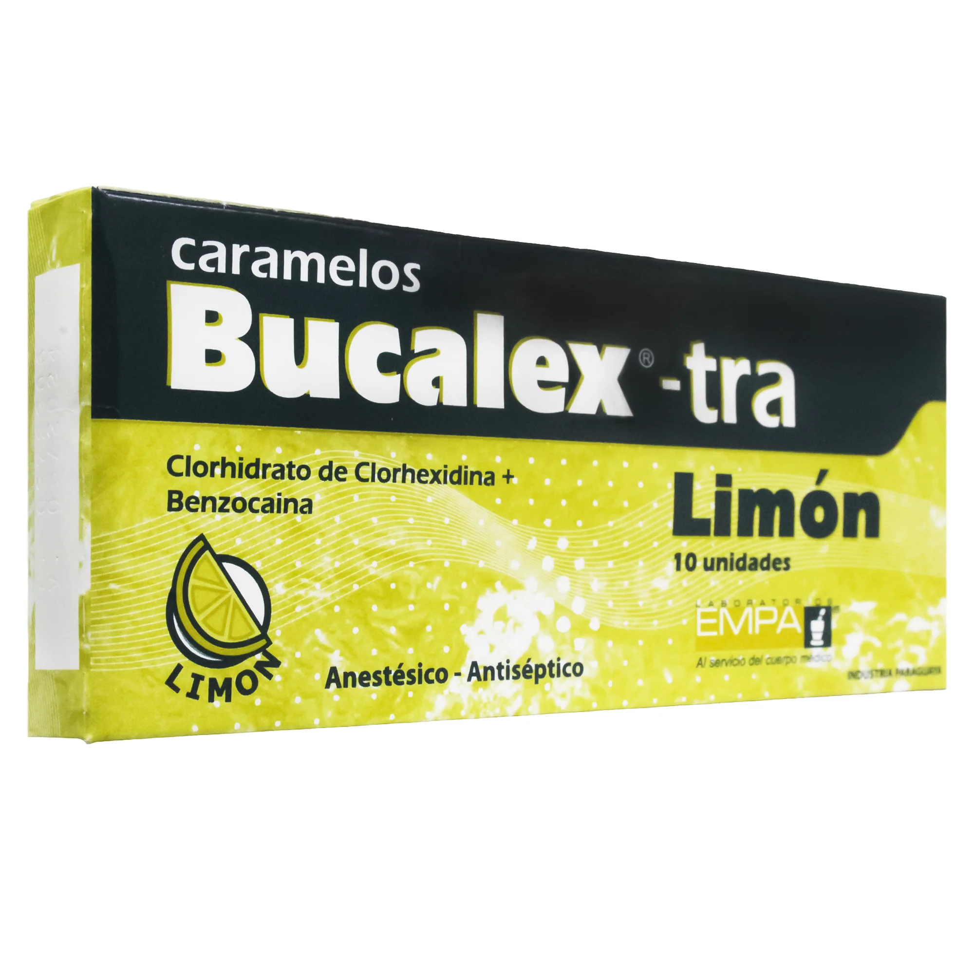 Bucalex -Tra Caramelos Clorhexidina Benzocaína Limón X Pastilla - Image 2