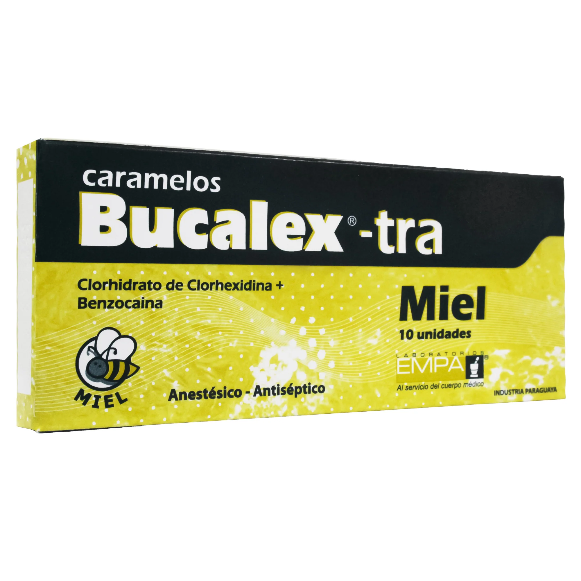 Bucalex -Tra Caramelos Clorhexidrato Benzocaína Miel X Pastilla - Image 2